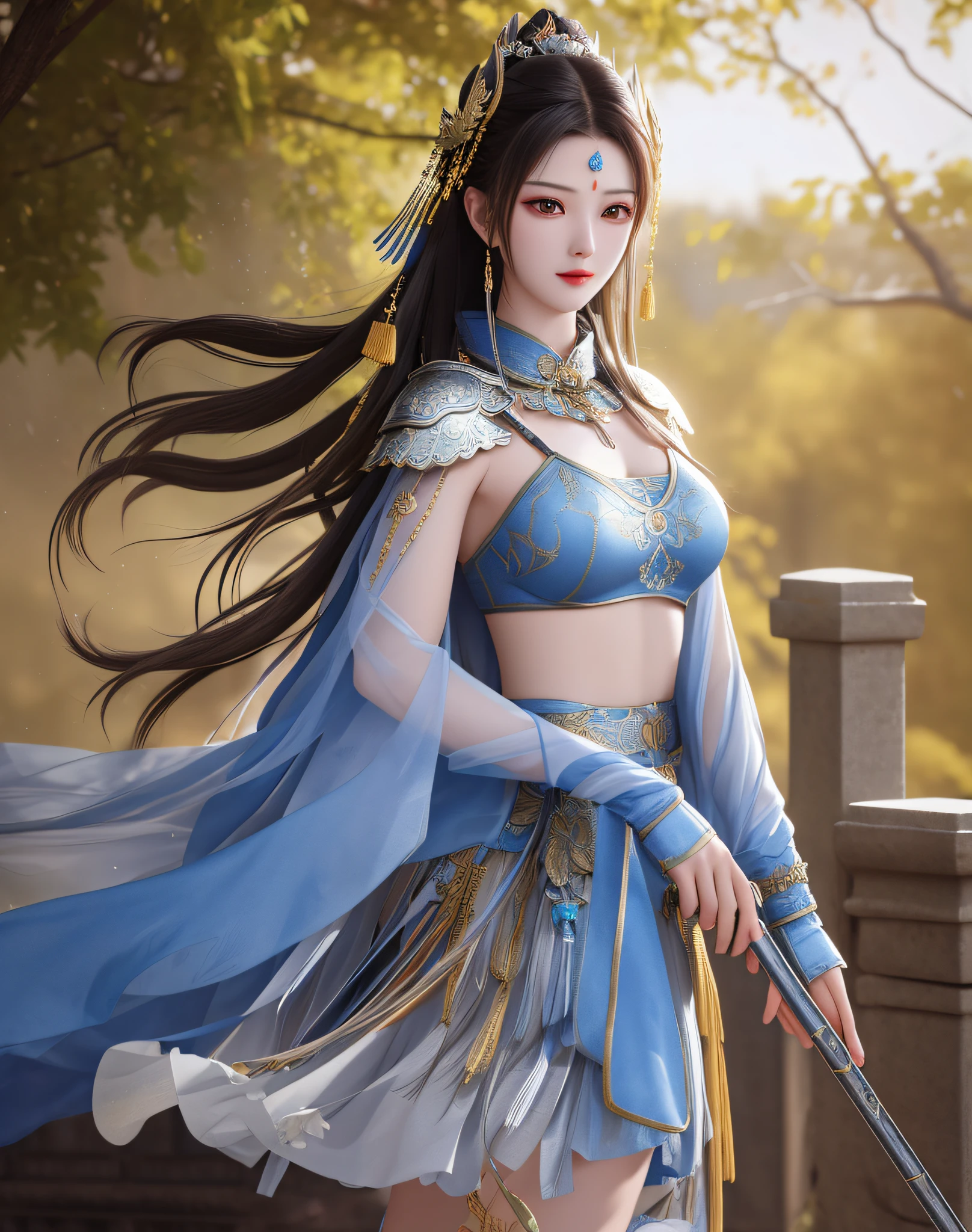 best quality, masterpiece, high resolution, 1girl, ancient chinese battlefield background, metal armor, cape, metal collar, ancient spear, hair ornament, necklace, jewelry, beautiful face, upon_body, tyndall effect, realistic, dark studio, edge lighting, duotone lighting, (high detail skin:1.2), 8k uhd, dslr camera, soft lighting, high quality, volumetric lighting, frank, photos, high resolution, 4k, 8k, bokeh, silver bikini armor, Ancient metal spear, chest embroidered phoenix, metal cuirass, tight, bare arms, weapons, short bracers, stockings, weapons