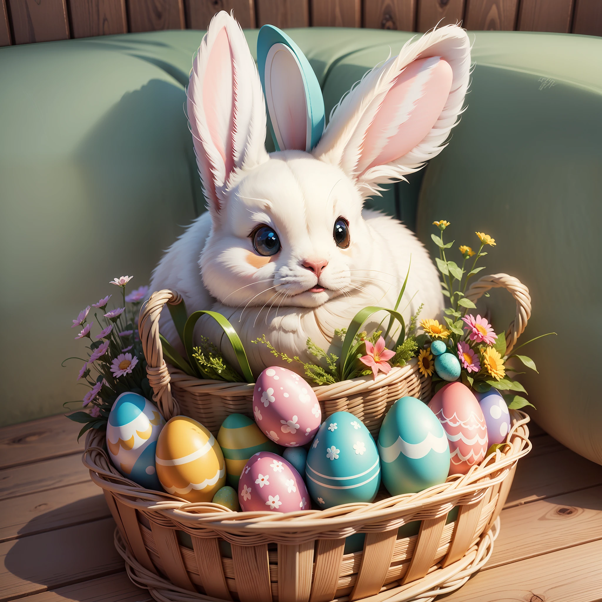 easter basket with egg in them, shirt design --auto --s2