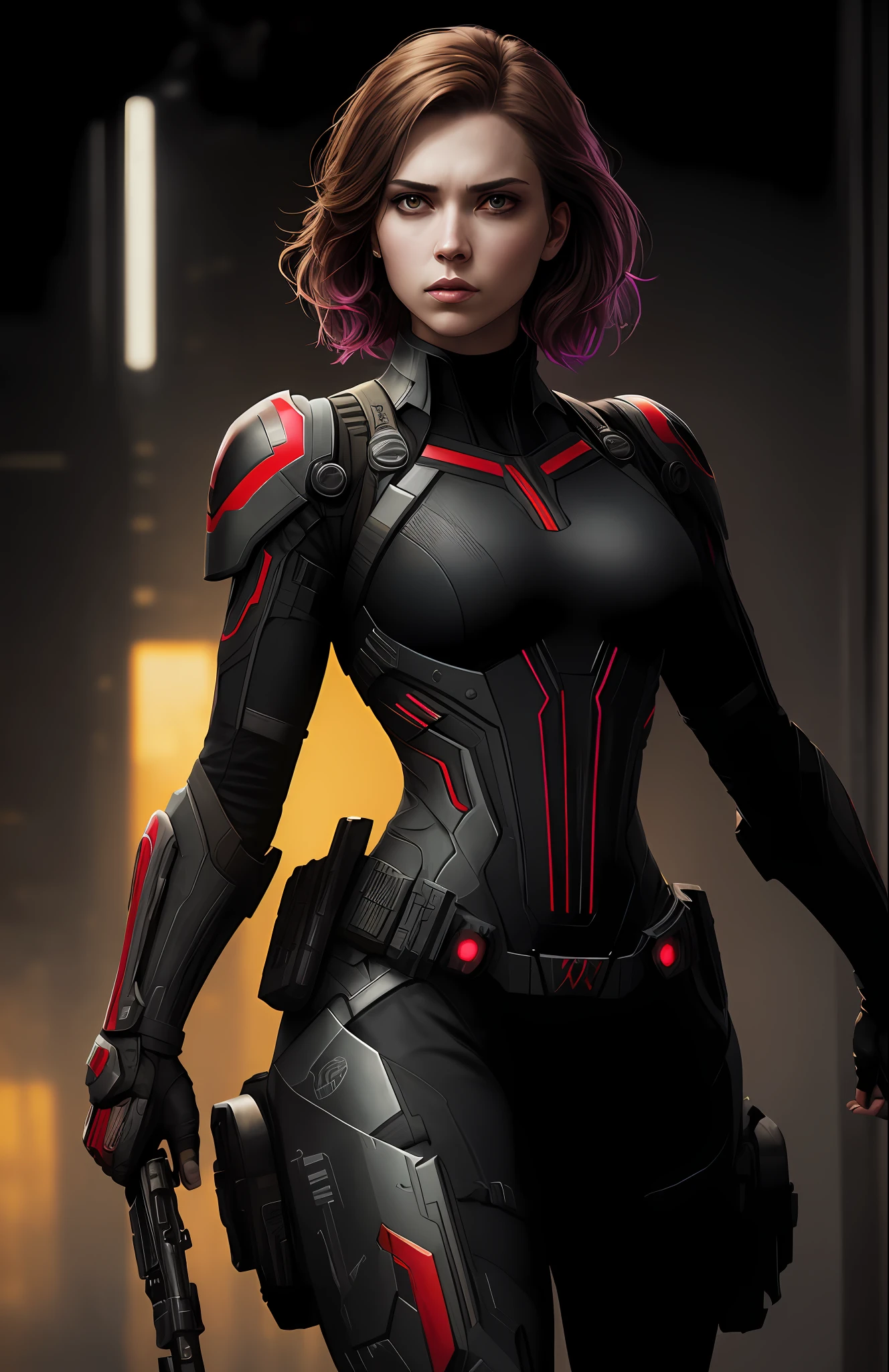 (dark shot: 1.1), epic realistic, Black Widow from Marvel, yellow gradient, black, brown and magenta color scheme, grunge aesthetic!!! graffiti tag wall background, art by Greg Rutkowski and artgerm, soft cinematic light, Adobe Lightroom, darkroom, HDR, intricate, highly detailed, (depth of field: 1.4), faded, (neutral colors: 1.2), (hdr: 1.4), (muted colors: 1.2), hyper-detail (artstation: 1.4), cinematic, warm light, dramatic light (complex details: 1.1)