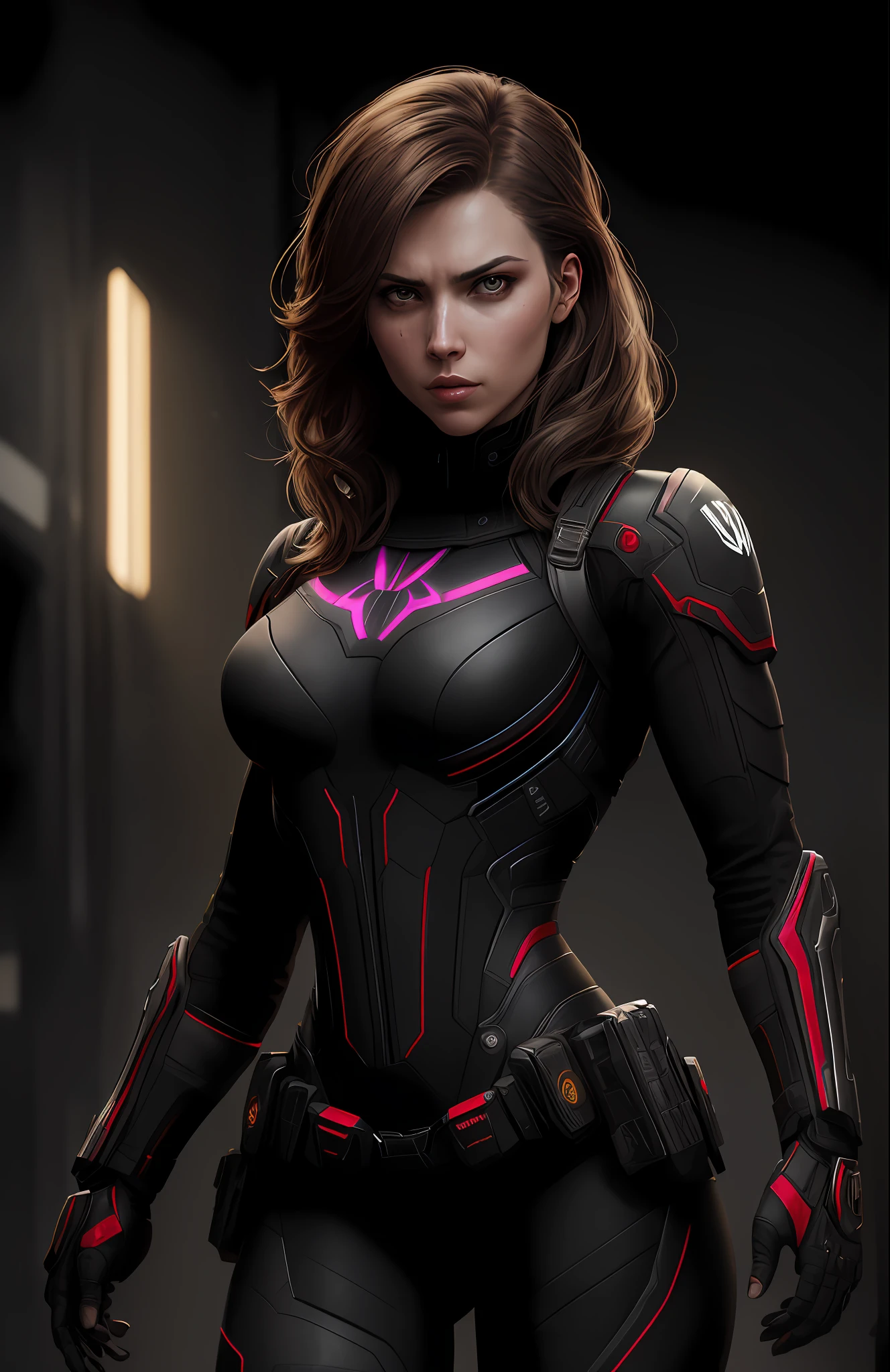 (dark shot: 1.1), epic realistic, Black Widow (sexy) from Marvel, gradient yellow, black, brown and magenta color scheme, grunge aesthetic!!! graffiti tag wall background, art by Greg Rutkowski and artgerm, soft cinematic light, Adobe Lightroom, darkroom, HDR, intricate, highly detailed, (depth of field: 1.4), faded, (neutral colors: 1.2), (hdr: 1.4), (muted colors: 1.2), hyper-detail (artstation: 1.4), cinematic, warm light, dramatic light (complex details: 1.1)
