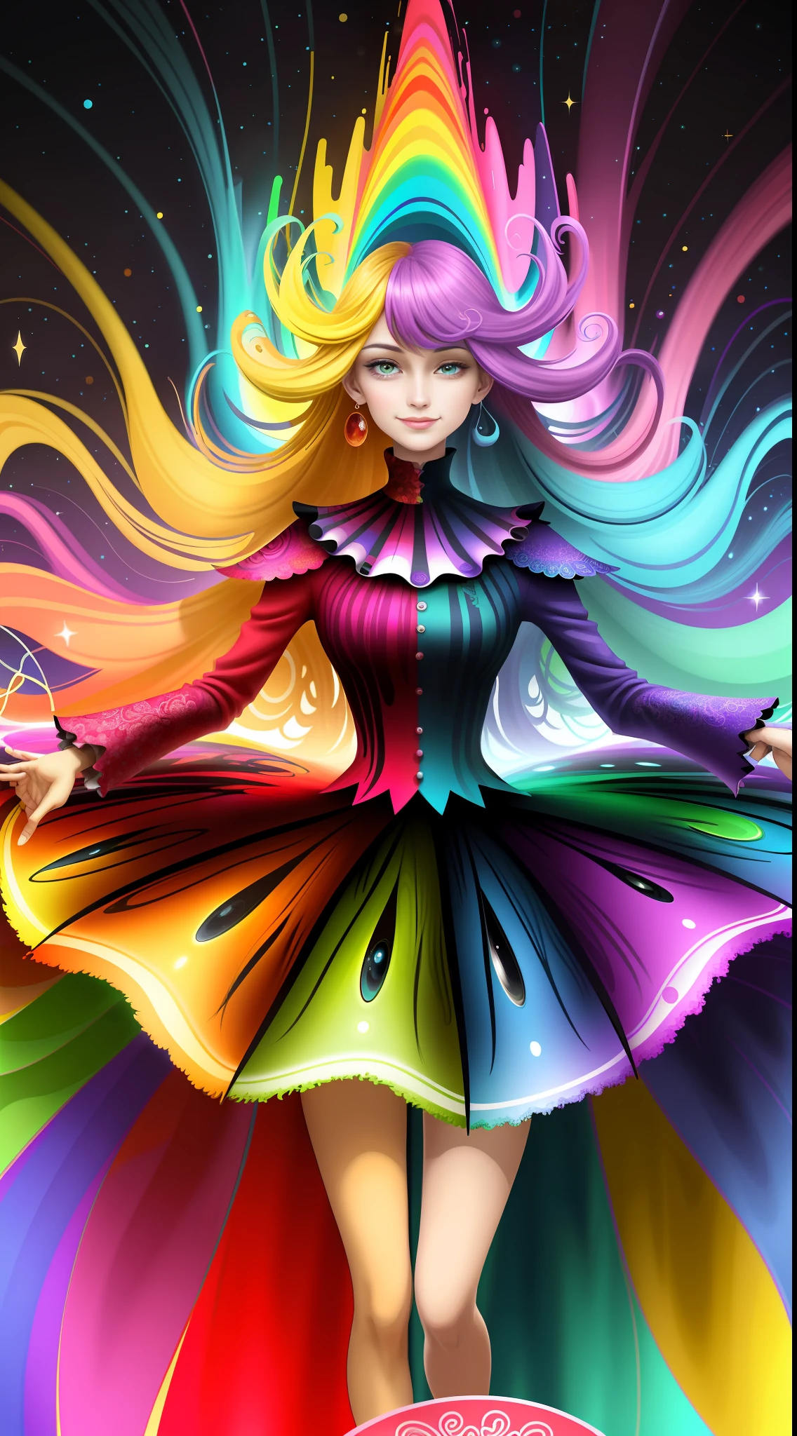 A collection of psychedelic cards that overflow with vibrant colors and abstract shapes. Each card features a unique and captivating design, with a combination of hypnotic patterns, sinuous lines and psychedelic elements that intertwine harmoniously. The intense colors, such as shock pink, electric blue and neon yellow, created an explosion of energy and visual joy. The cards are perfect for celebrating special occasions, conveying an atmosphere of fun and enthusiasm. are suitable for high quality printing. Each card conveys a unique message of happiness and positivity, making them ideal for expressing feelings of love, friendship and gratitude. With this collection of psychedelic cards, you can add a touch of originality and magic to your celebrations. [masterpiece]