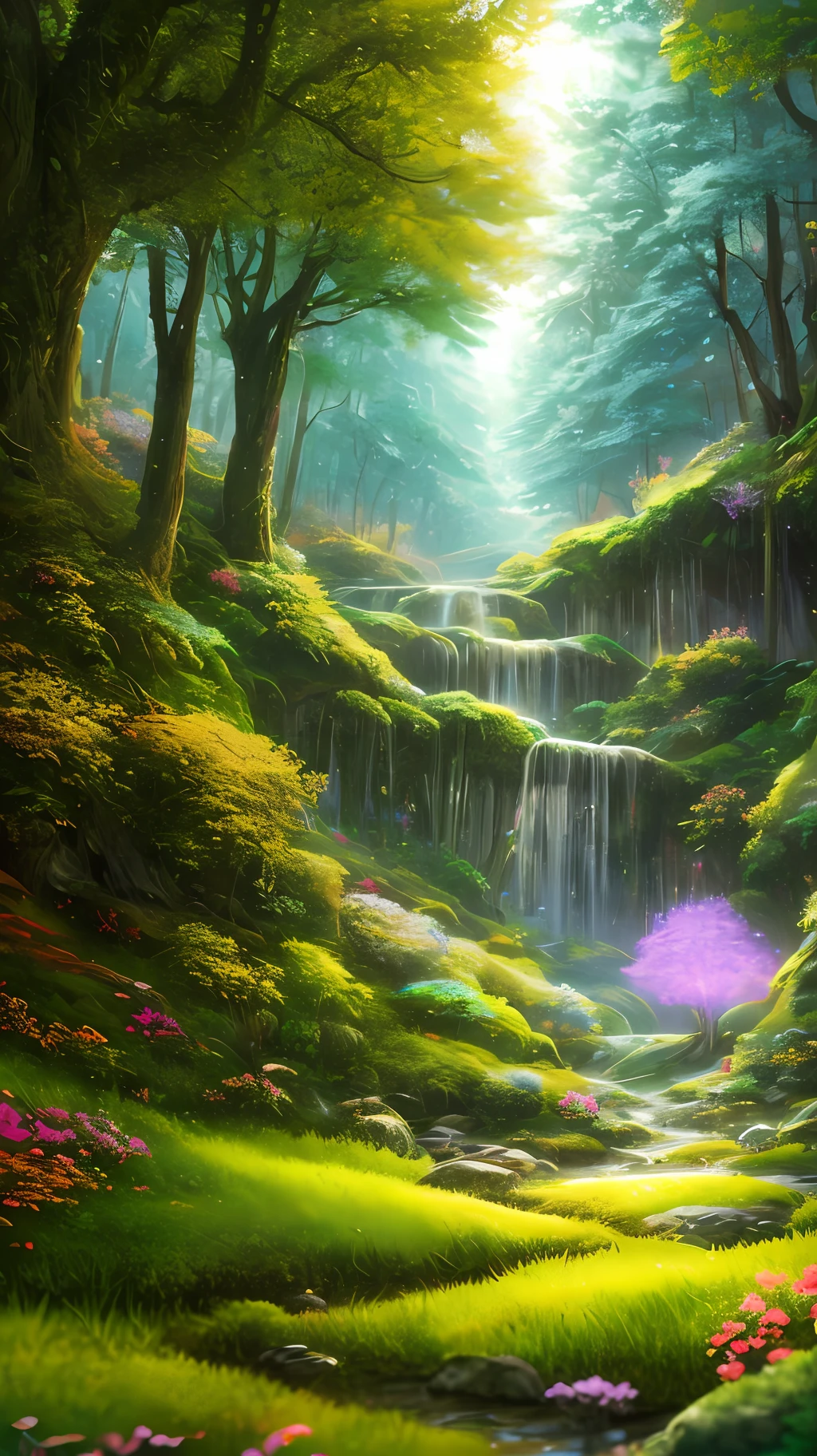 masterpiece, best quality, high quality,extremely detailed CG unity 8k wallpaper, An enchanting and dreamy scene of a fantasy forest, with towering trees, glowing mushrooms, and hidden fairy glens, creating a sense of mystique and enchantment, artstation, digital illustration, intricate, trending, pastel colors, oil paiting, award winning photography, Bokeh, Depth of Field, HDR, bloom, Chromatic Aberration ,Photorealistic,extremely detailed, trending on artstation, trending on CGsociety, Intricate, High Detail, dramatic, art by midjourney