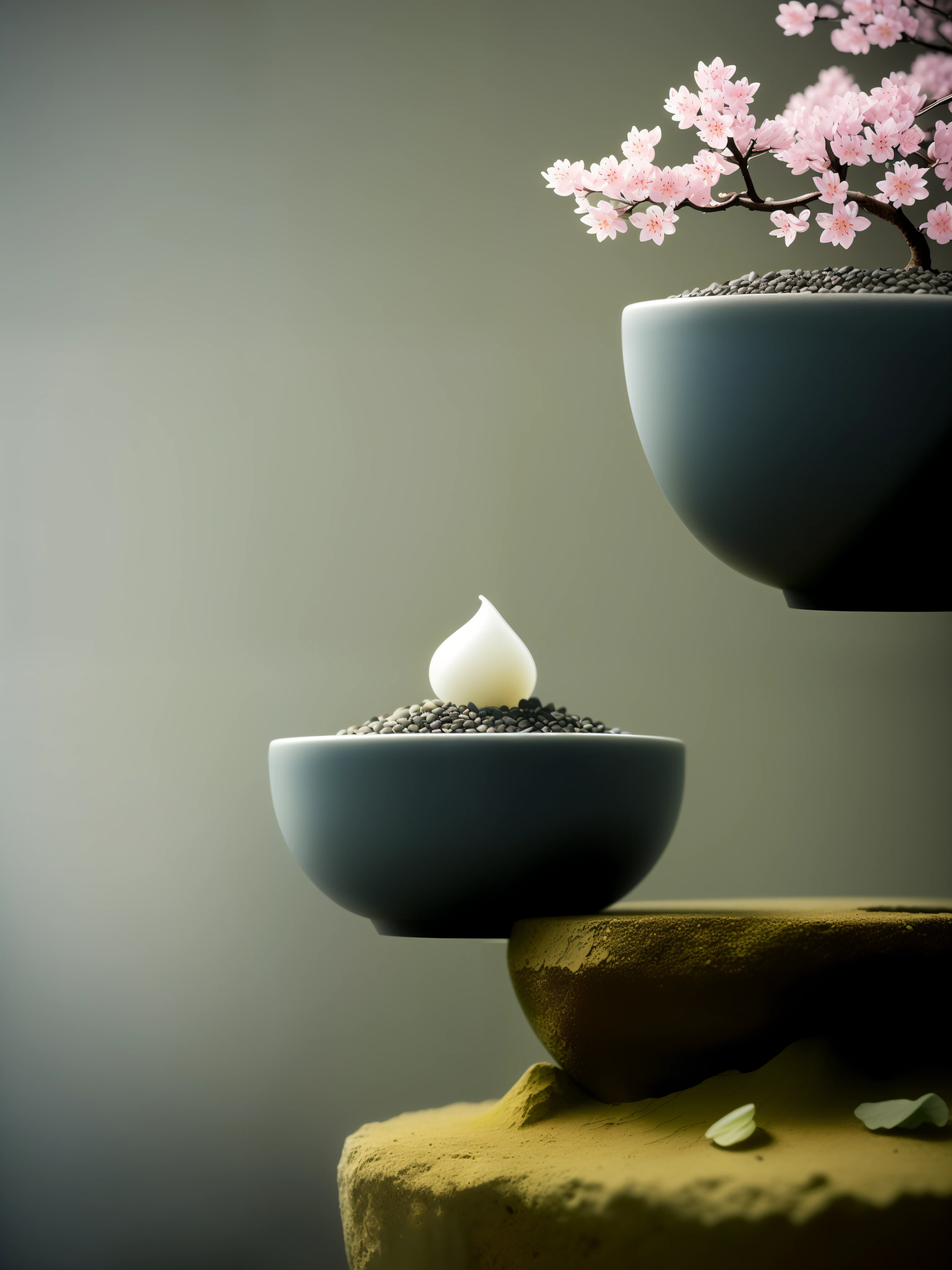 A rice dumpling, (((food bar)) (still life), Japanese autumn, cherry blossoms, rock garden, bonsai fog, haze, high detail, ultra detail, intricate detail, fine detail, ultra detail, cinema, surrealism, surrealist soft light, studio lighting, diffuse soft light, shallow depth of field, sharp focus bokeh, ray tracing, subsurface scattering, diffuse soft light, ultra-detailed, (complex detail, fine detail, ultra detail), cinema, surrealism,