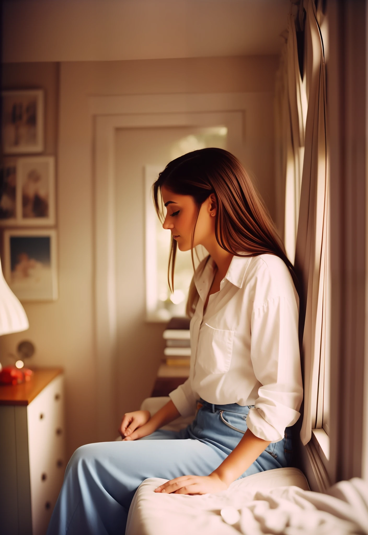 Daily film photo taken at home by woman in her 20s in 2000, emotional, professional, kodak, film, atmosphere, style, freedom