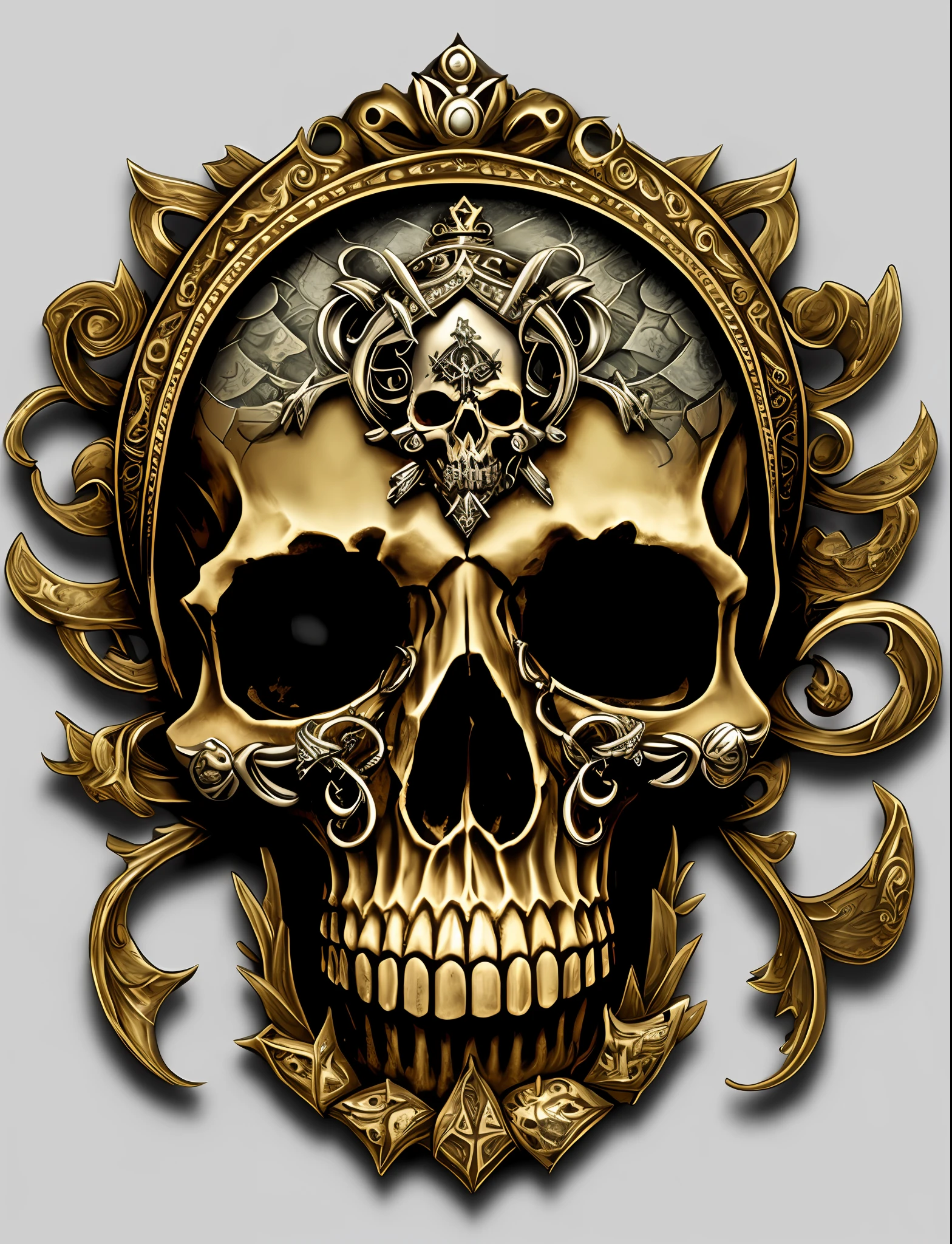 skull with a crown on the forehead and a crown on the forehead, skull like, fancy skull, skull painting, skull head, ((skull)), skull, Cartoon Skull front face realistic style with strokes and tattoo style effects skull of death, 3 d design for tattoo, morphing skulls, skull face, skull, 4k detailed digital art, 4k highly detailed art, - Sacred skull, skull design for a rock band