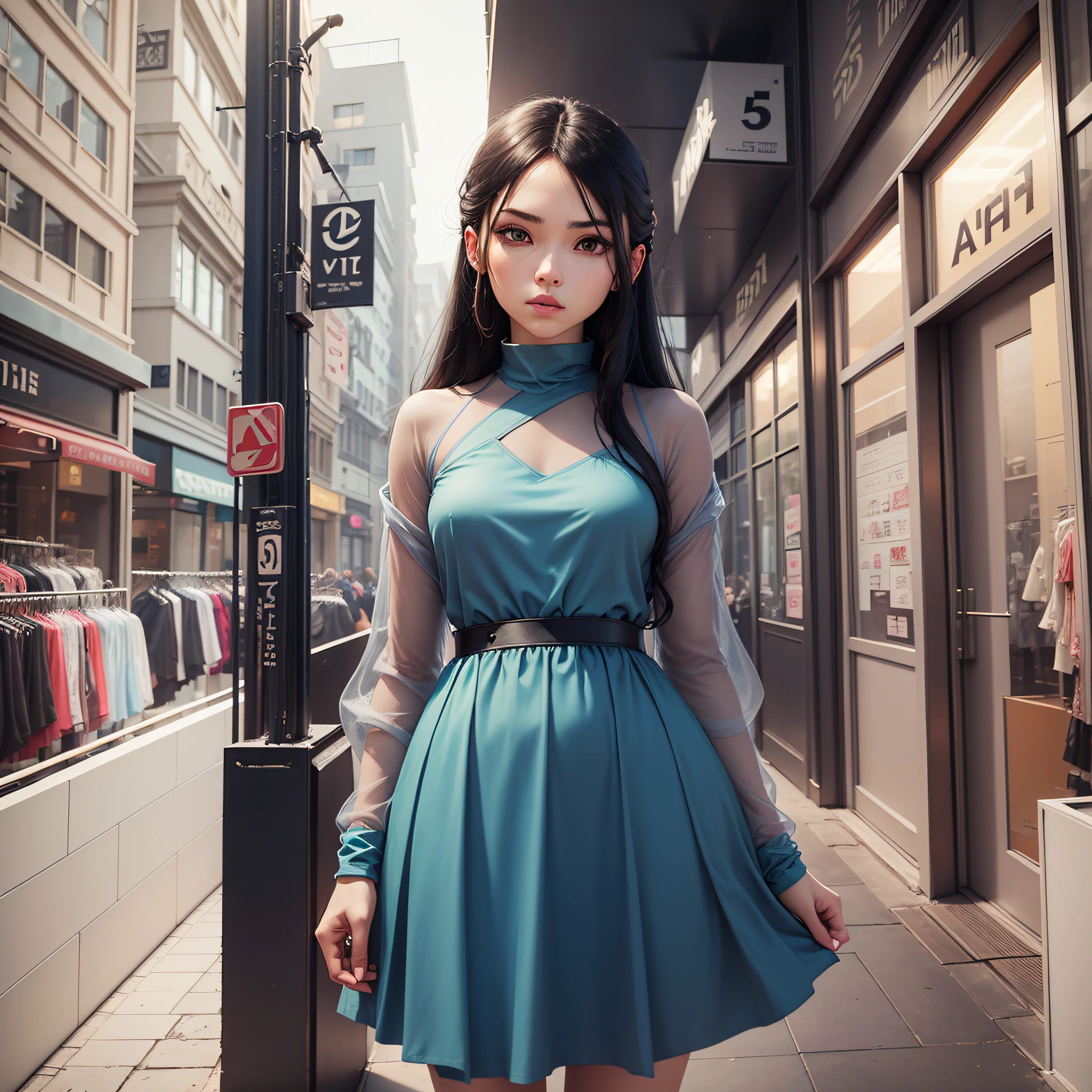 Women's clothing store, avatar, 5D, minimalist style --auto --s2