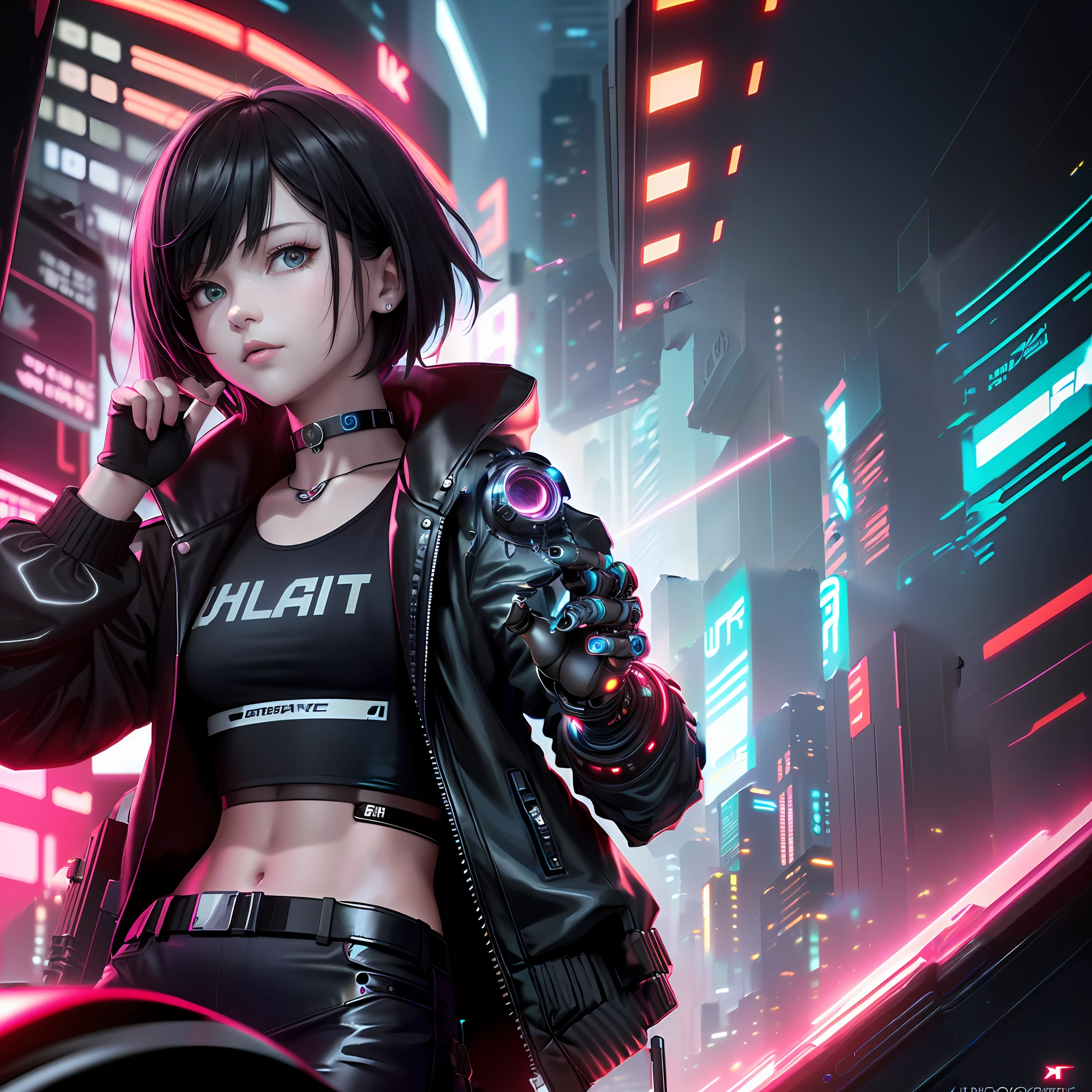 (ultra-detailed CG artwork, best quality,masterpiece),(beautiful hands,beautiful robot hands,beautiful cyborg hands,small hands,five fingers),1 cyberpunk cyborg hand, cyberpunk,cyberpunk digital art,cyberpunk city