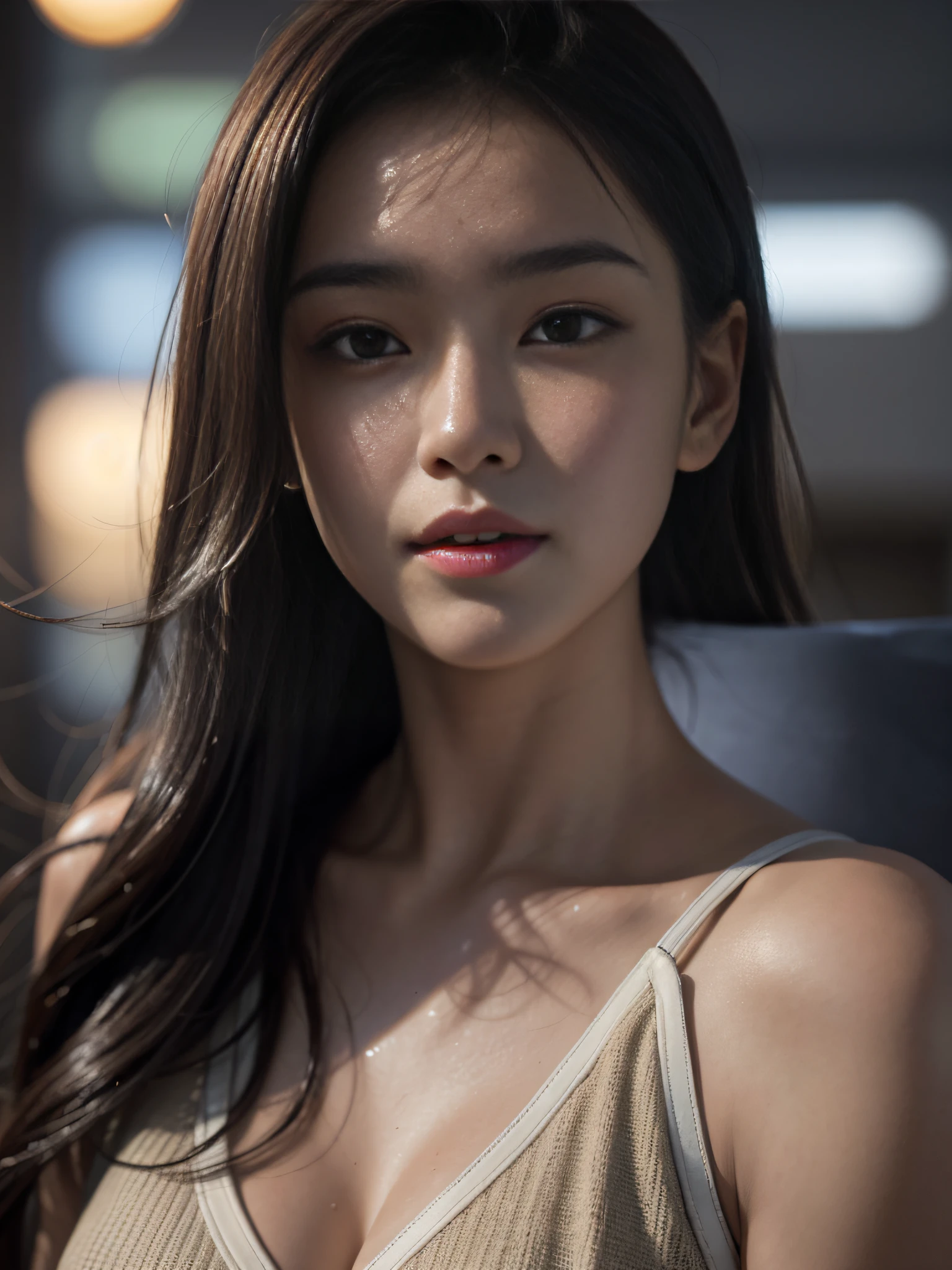 Top Quality, Masterpiece, Ultra High Resolution, (Photorealistic: 1.4), Raw Photo, (Perfect Body Shape), DSLR, Soft Lighting, High Quality, Film Grain, Fujifilm XT3, Mobile Phone Camera JVC GC-QX5HD, 50mm Lens, Panorama, Backlight, HDR, Hyperrealistic, Color Grade, Dynamic Pose, 1 Girl, Hip up, solo, high school, student, uniform, sailor color, bobby socks, pleated skirt, daytime, street, deep shadow, discreet, cold light 12000K \ street, store state, akihabara, \full body,