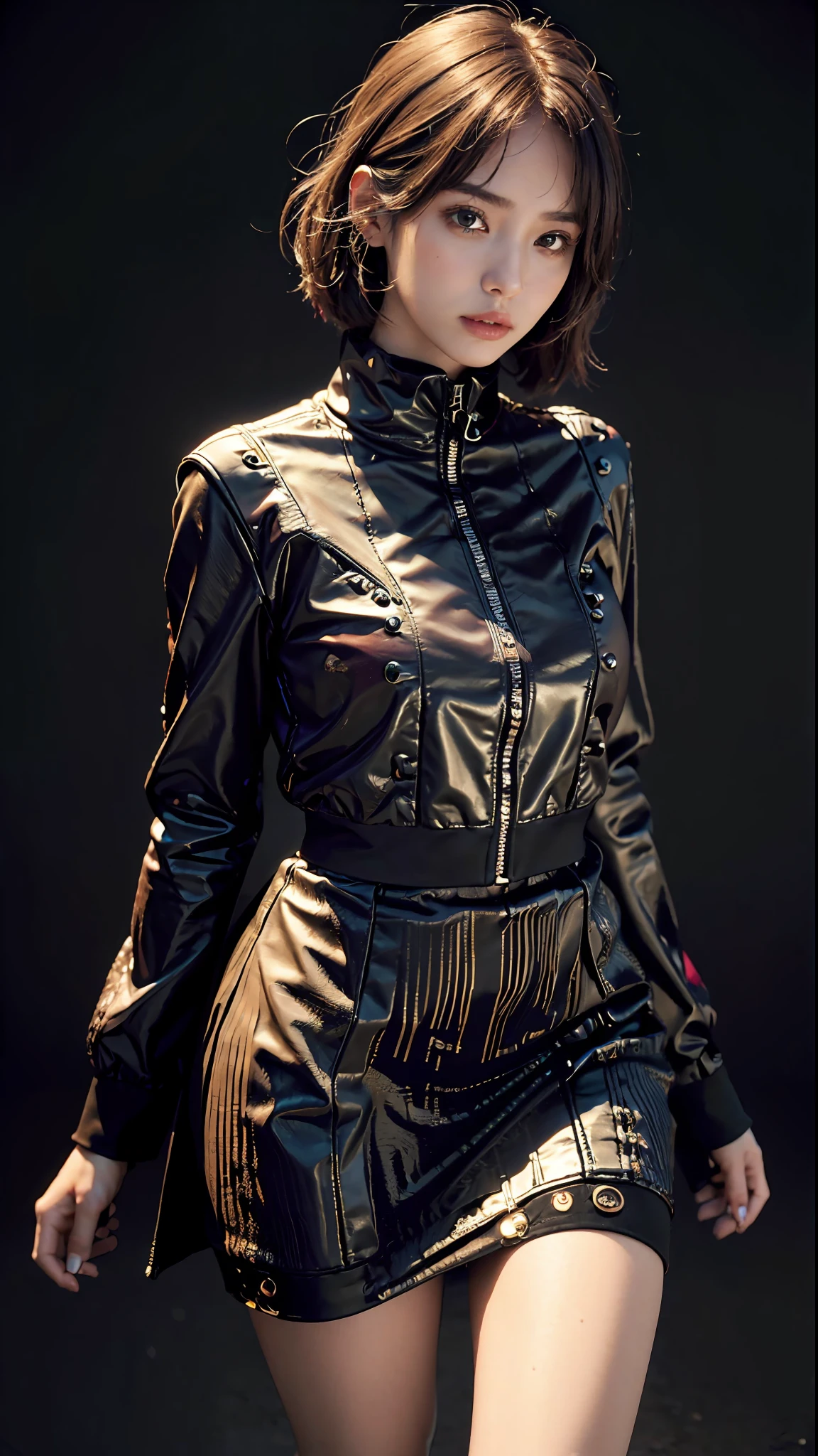 ((Best quality)), ((masterpiece)), (detailed: 1.4), 3D, woman wearing tomo Rider outfit