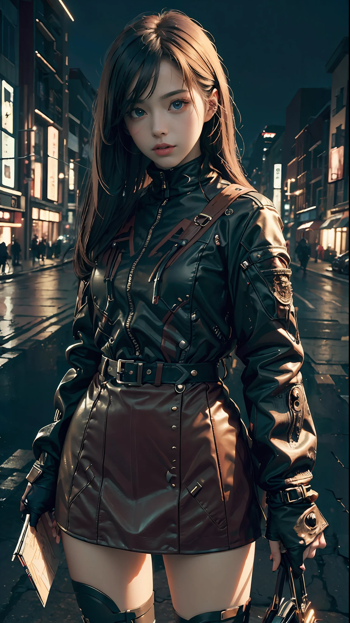 ((Best quality)), ((masterpiece)), (detailed: 1.4), 3D, woman wearing tomo Rider outfit