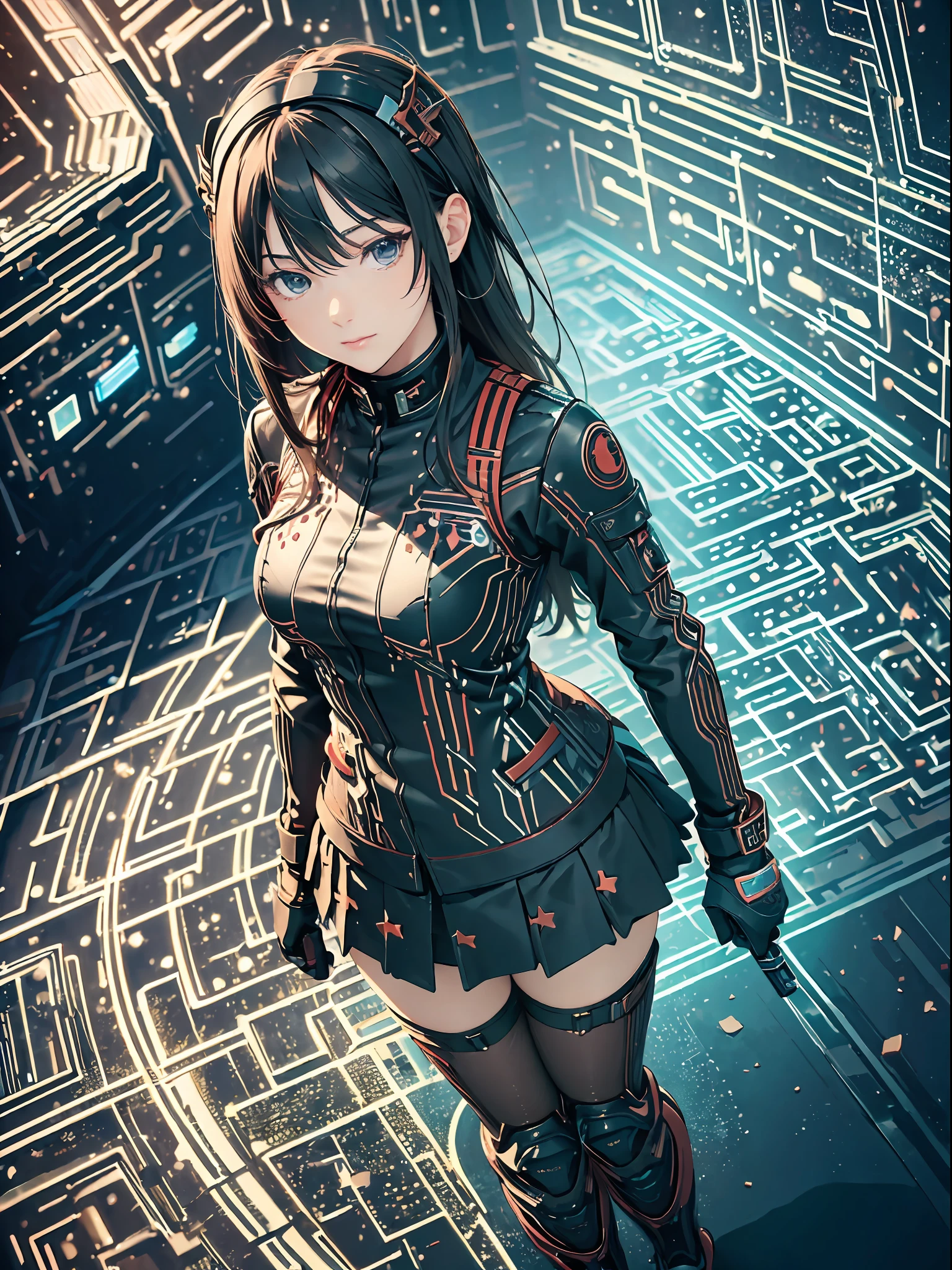 ((Best quality)), ((masterpiece)), (detailed: 1.4), 3D, woman wearing tomo Rider outfit