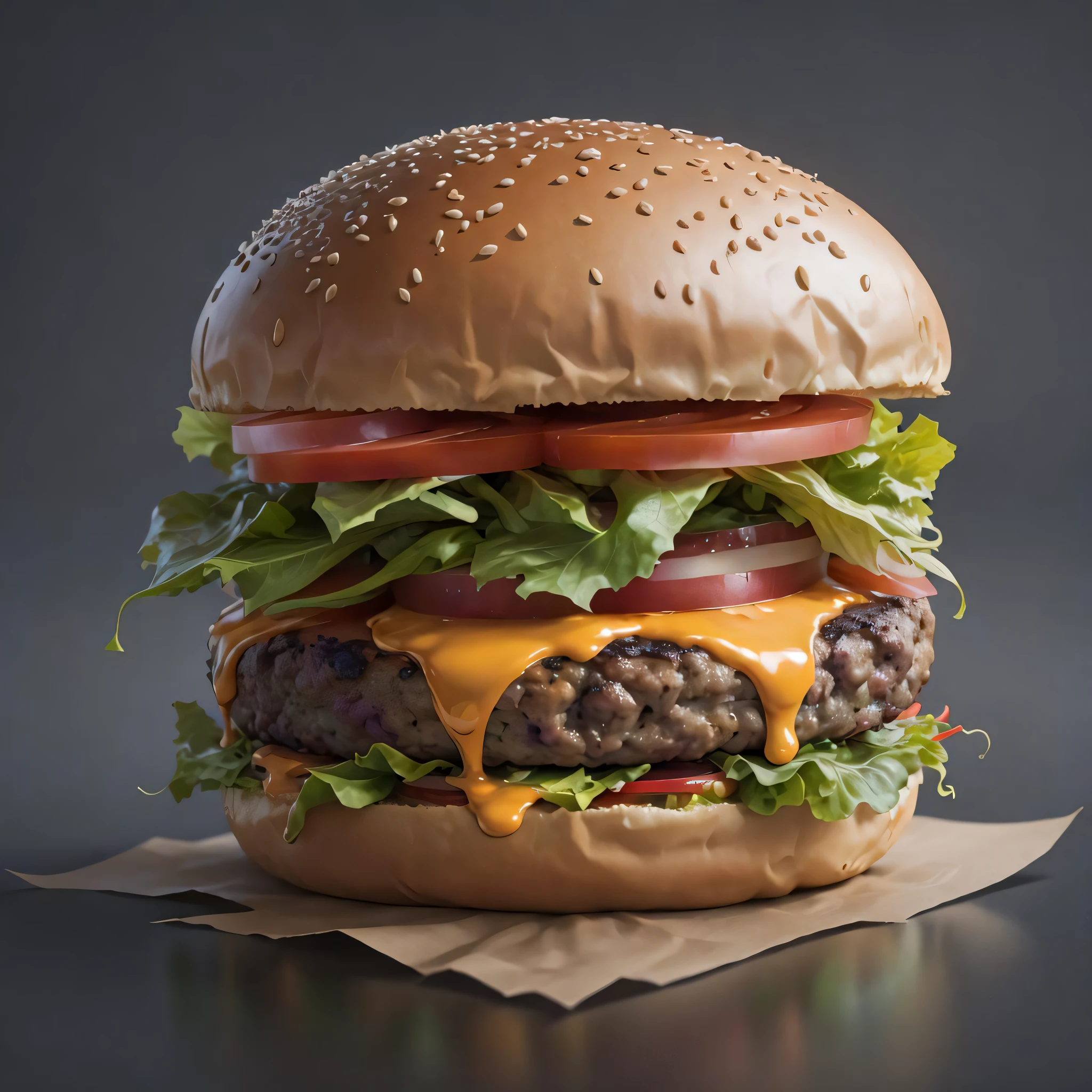 best quality, masterpiece, 1other, solo, burger, simple background