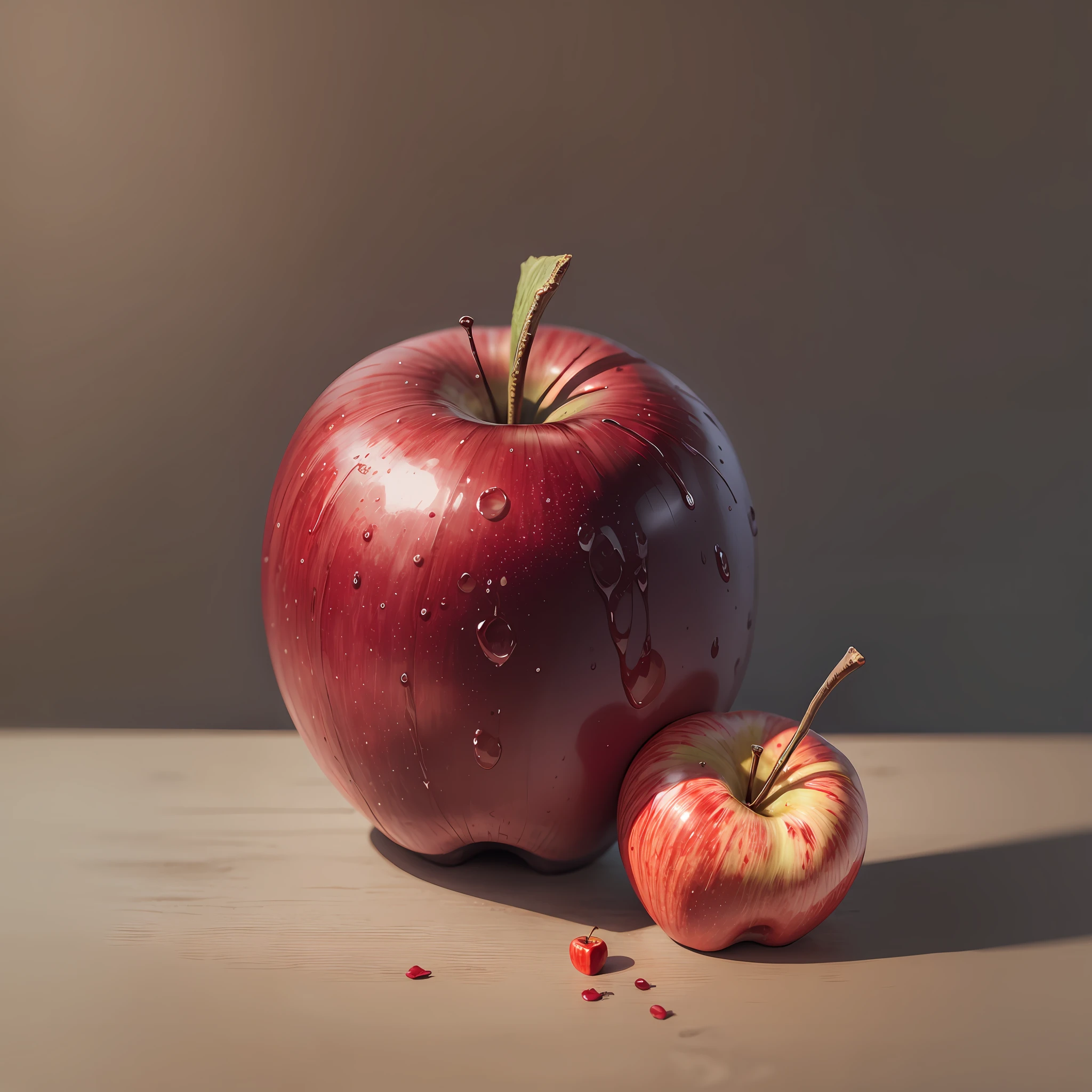 Red apple, bitten a piece --auto --s2