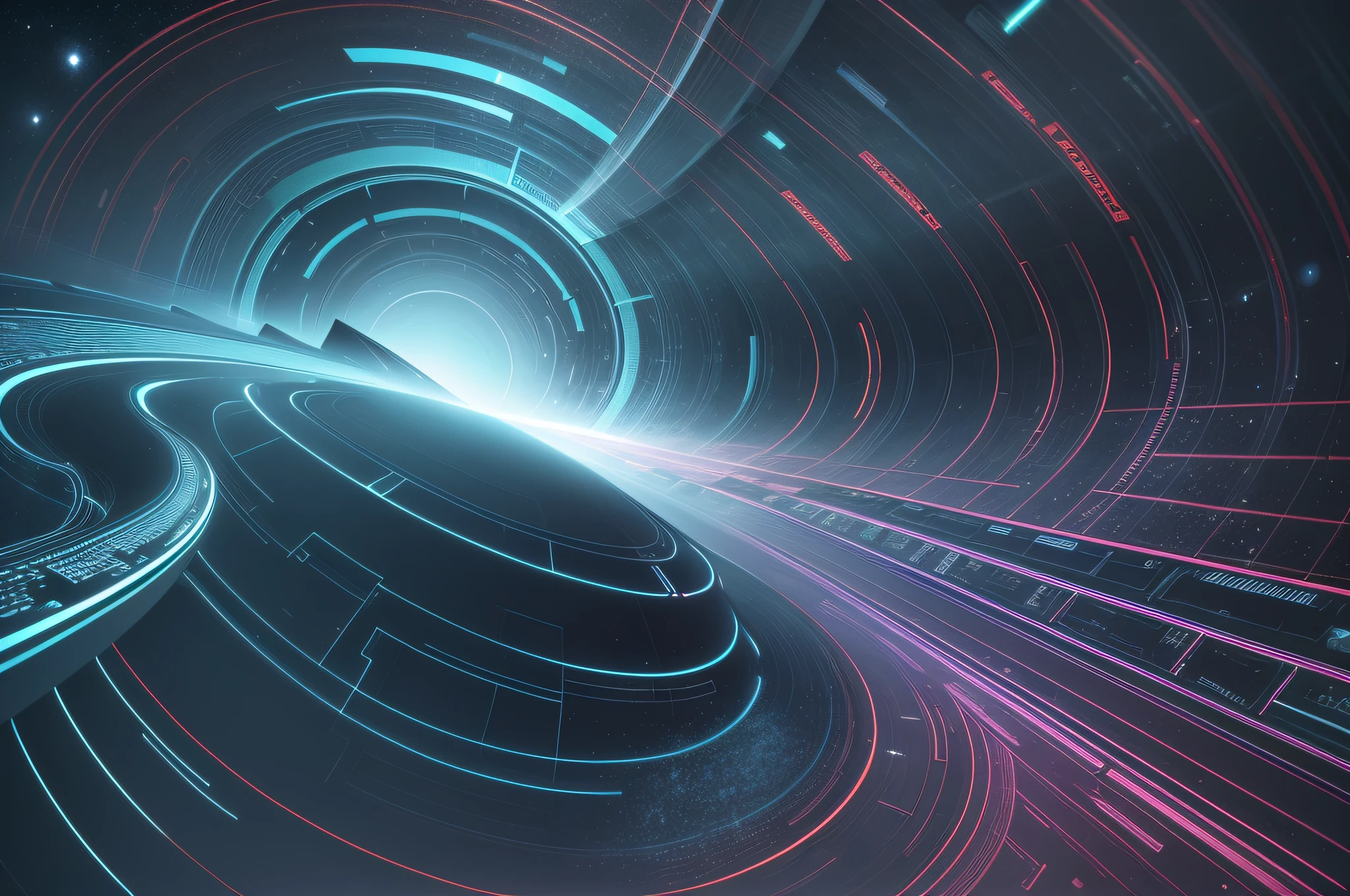 A space-time tunnel with a sense of technology