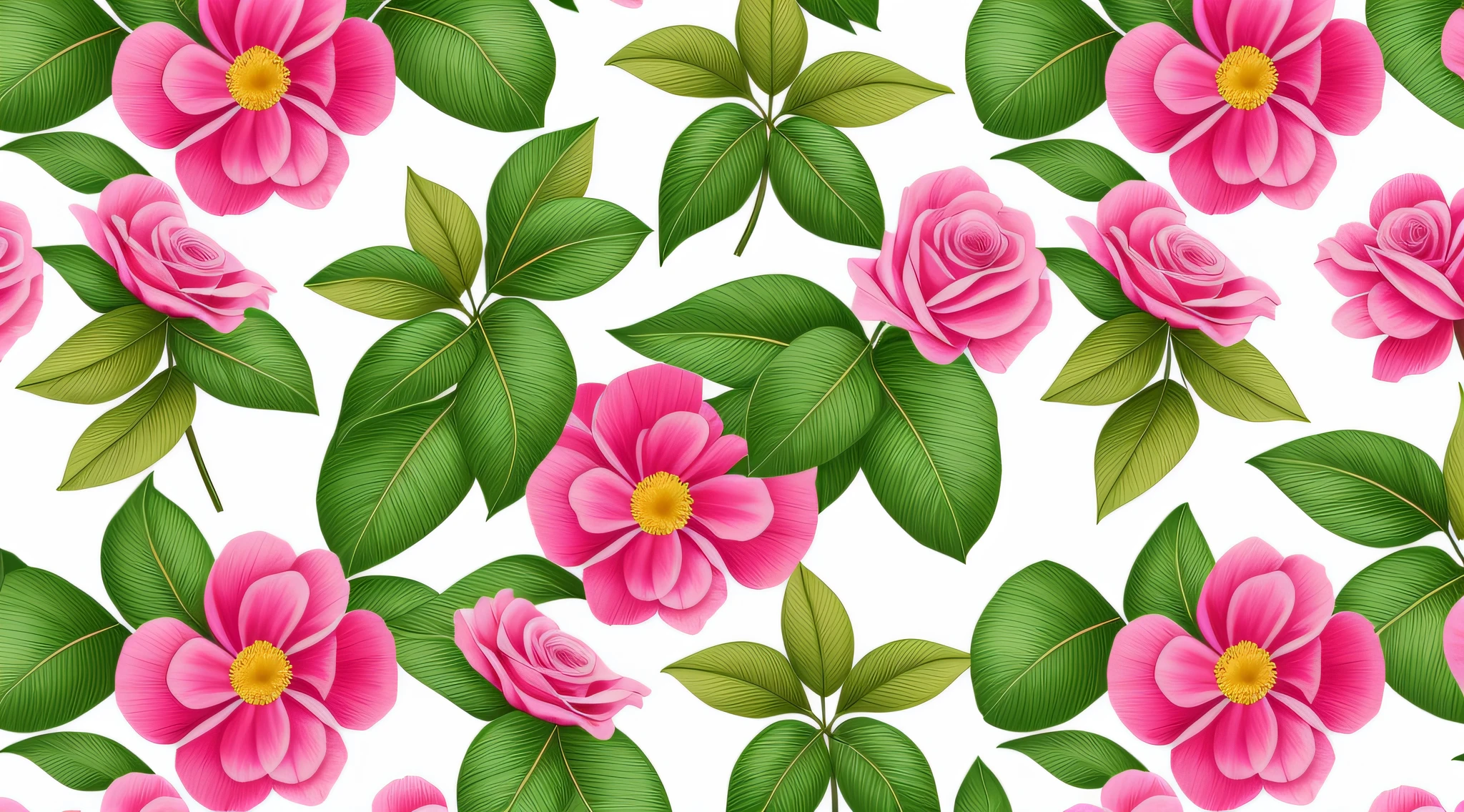 imagen plana rosas colombianas decoradas con hojas, white background colors 5 colors do not degrade Sharp expression of lines the whole design must be finished including the sheets in the assigned size, Full HD 8K --auto --s2