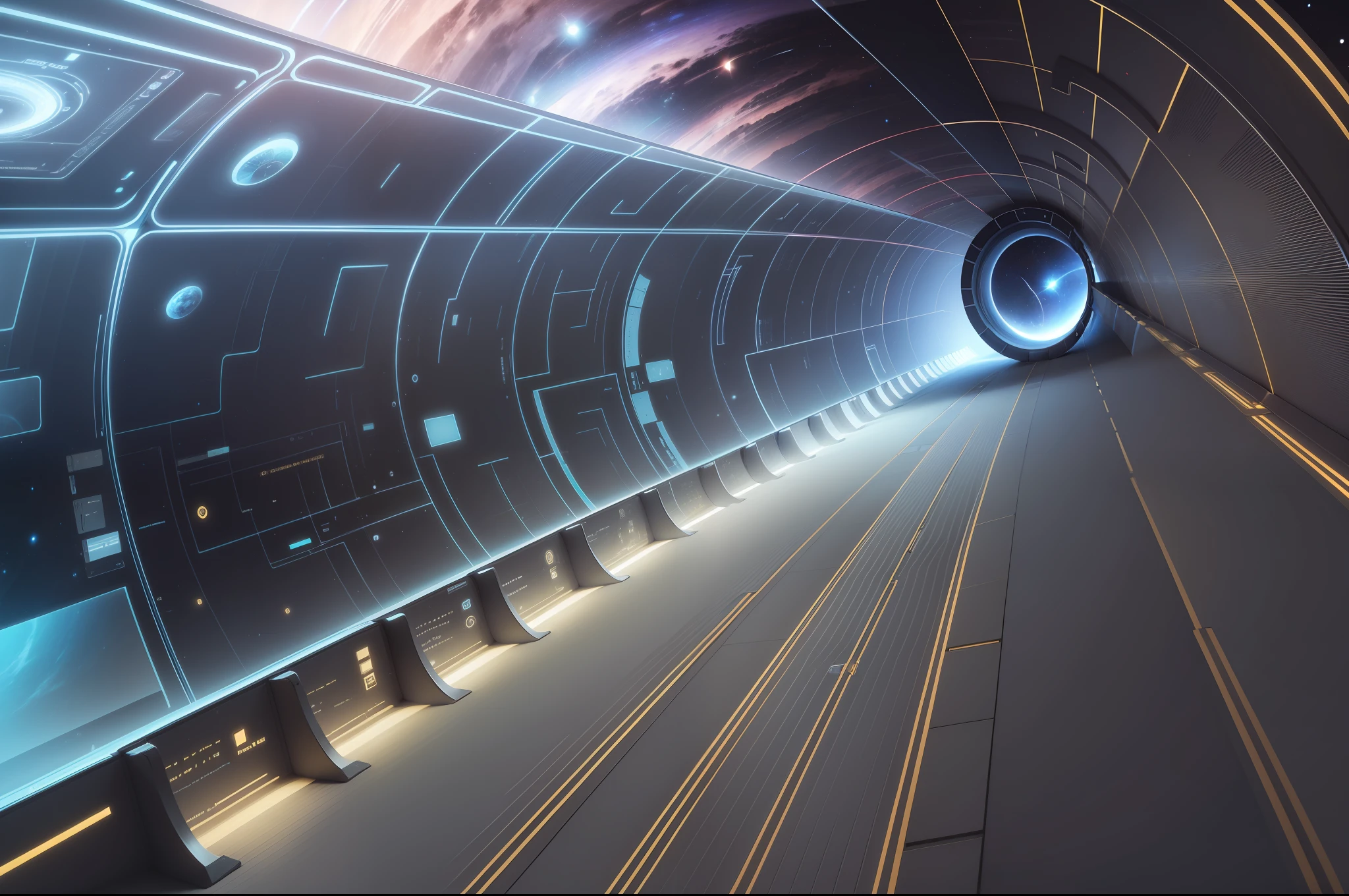 A space-time tunnel with a sense of technology