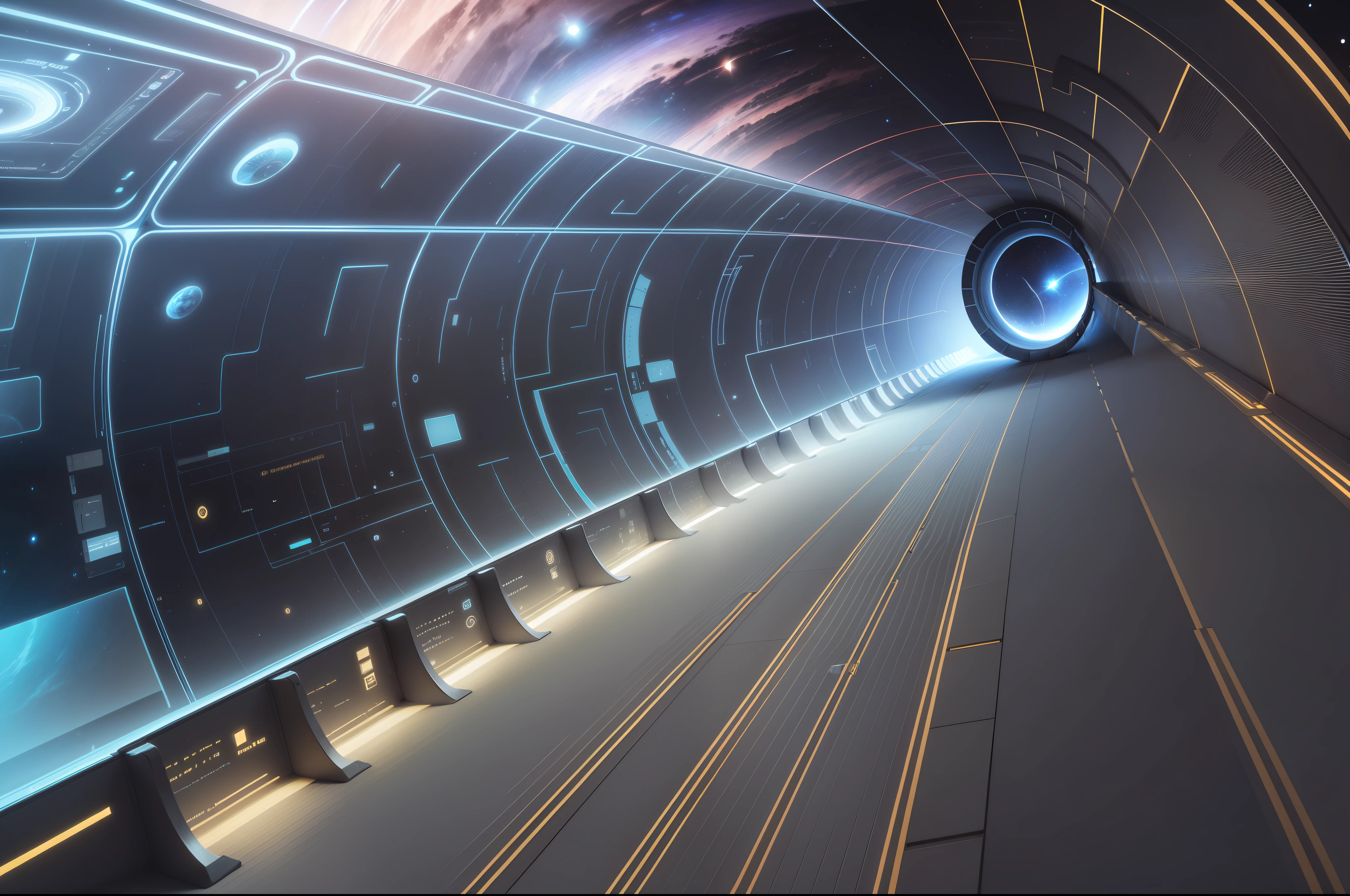 A space-time tunnel with a sense of technology