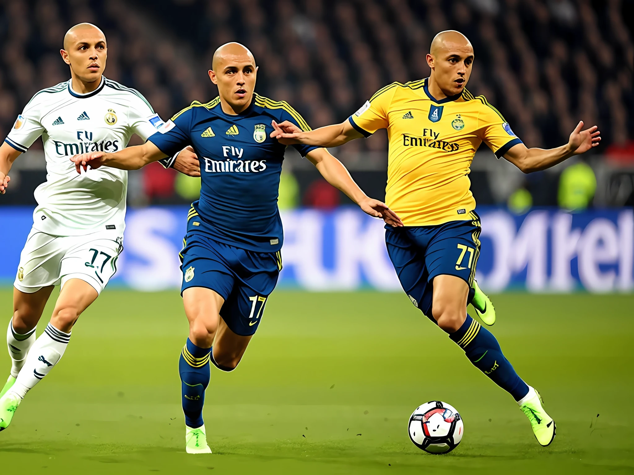 Roberto carlos kicking the ball from the Ronaldo Phenomenon