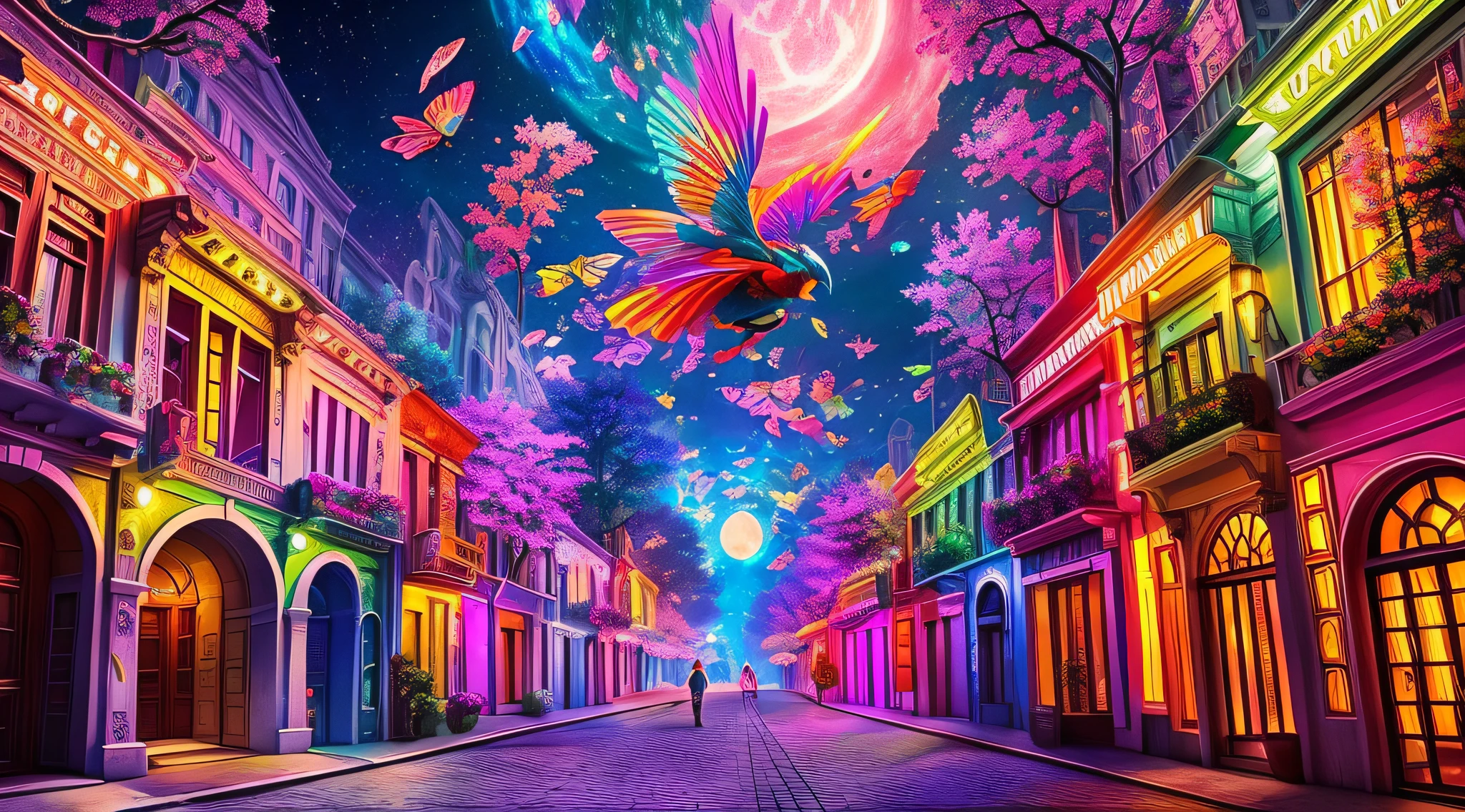 (masterpiece), best quality, ultra-detailed, high saturation, an extremely delicate and beautiful, alternate reality, colorful and vibrant, dynamic motion, dynamic camera angle, detailed and intricate environment, surreal elements, glowing light, mysterious atmosphere. --auto --s2