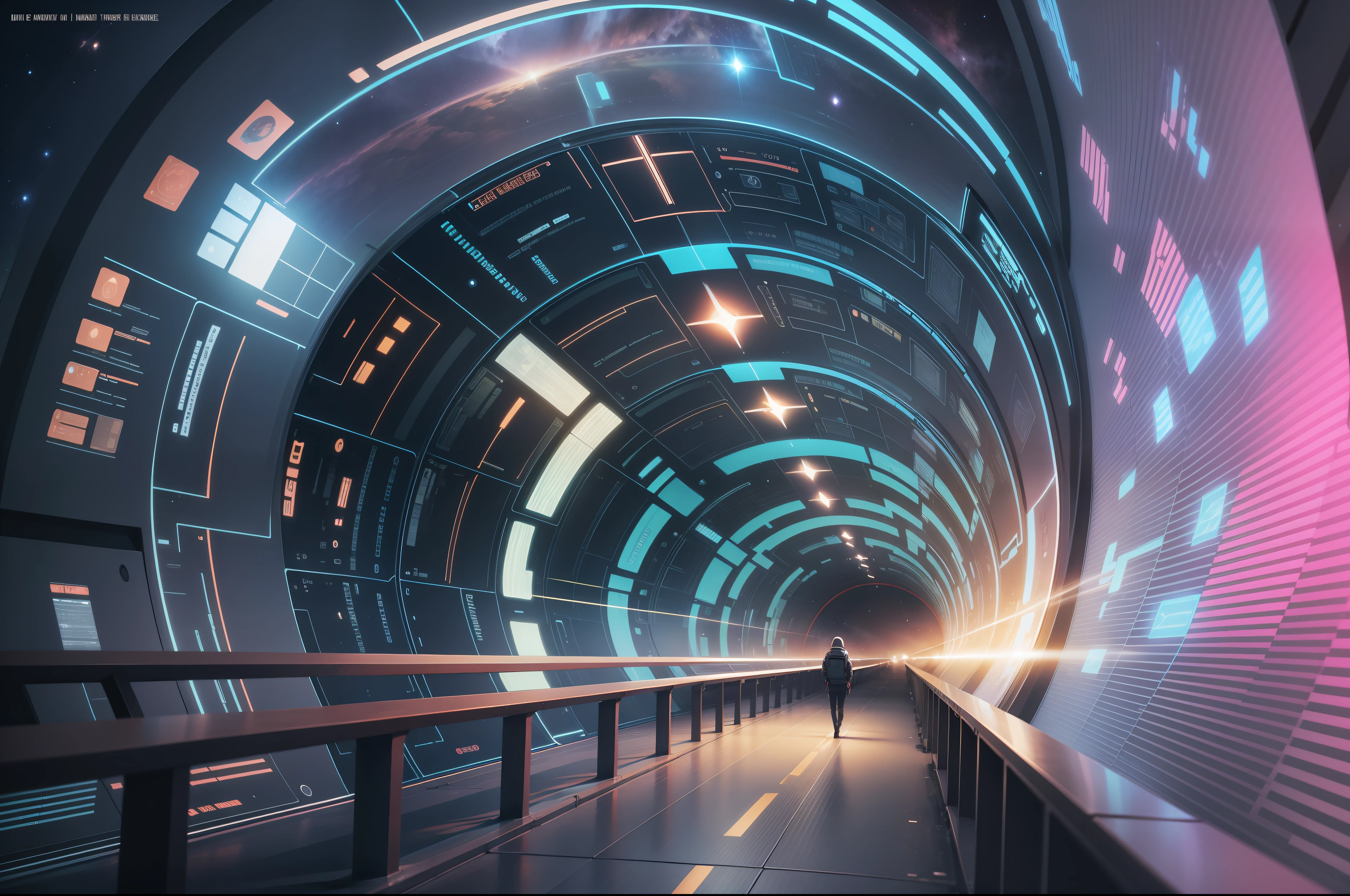 A space-time tunnel with a sense of technology