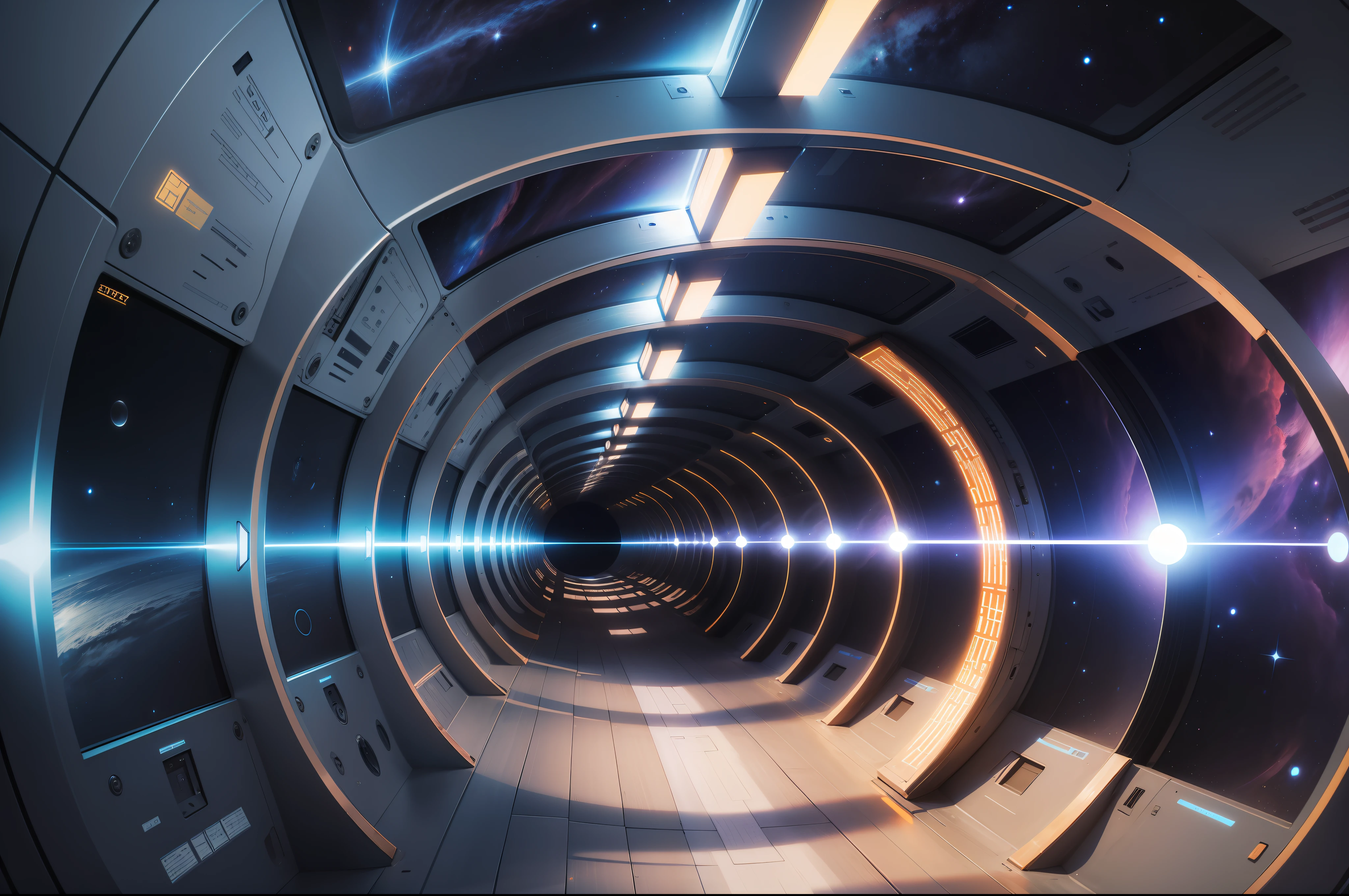 A space-time tunnel with a sense of technology