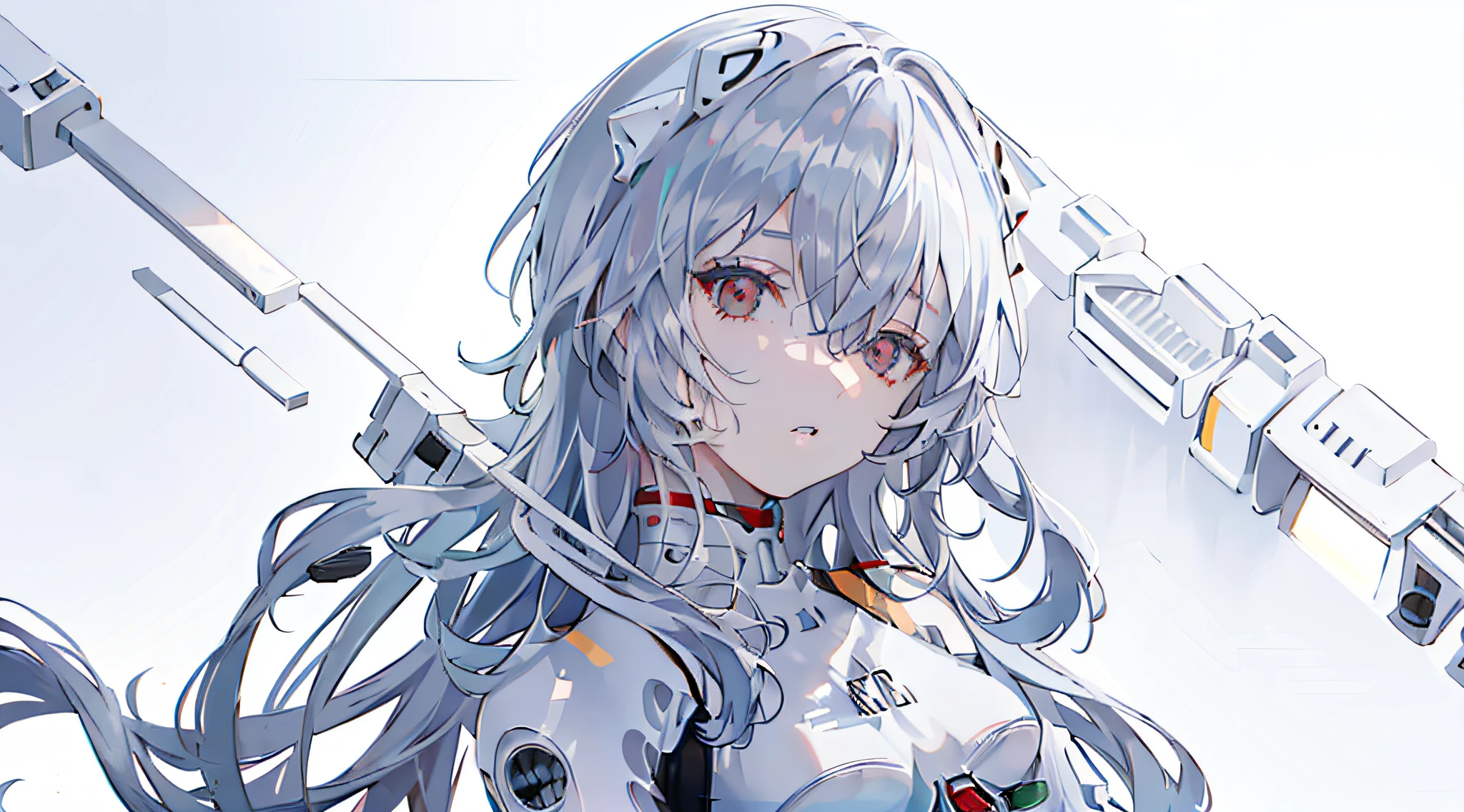 best quality,highly detailed,masterpiece,ultra-detailed,solo,1girl,(white background:1.5),(Delicate eyes),1girl, plugsuit, ayanami_rei, bodysuit, white_bodysuit, red_eyes, solo, simple_background, white_background, pilot_suit, short_hair, blue_hair, bangs, interface_headset, turtleneck, hair_between_eyes, skinny, parted_lips, looking_at_viewer, small_breasts,(wariza),