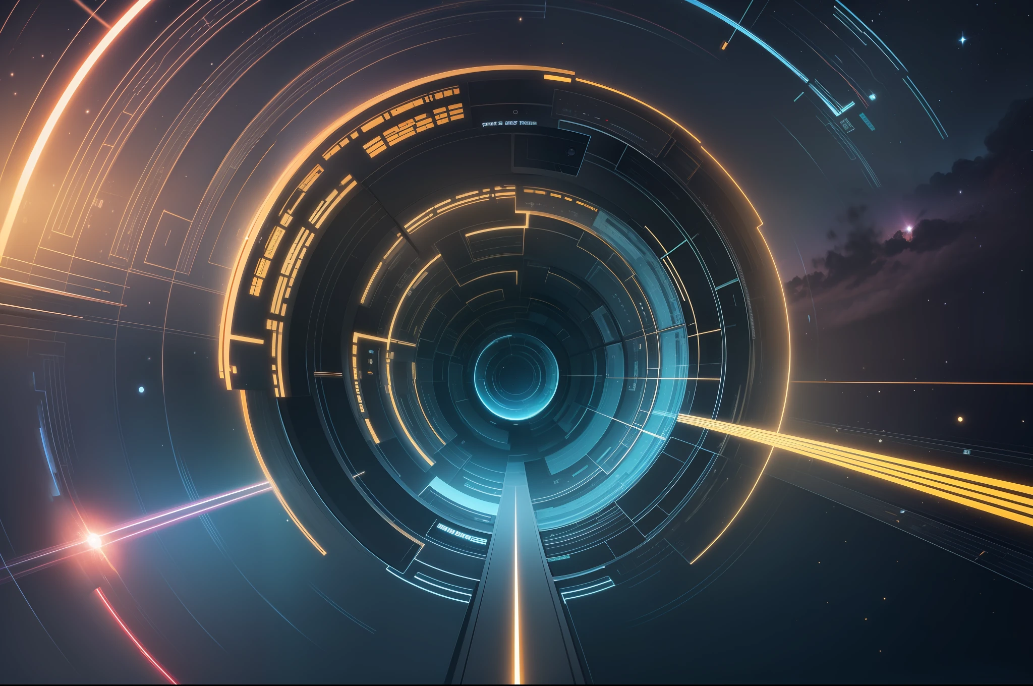 A space-time tunnel with a sense of technology