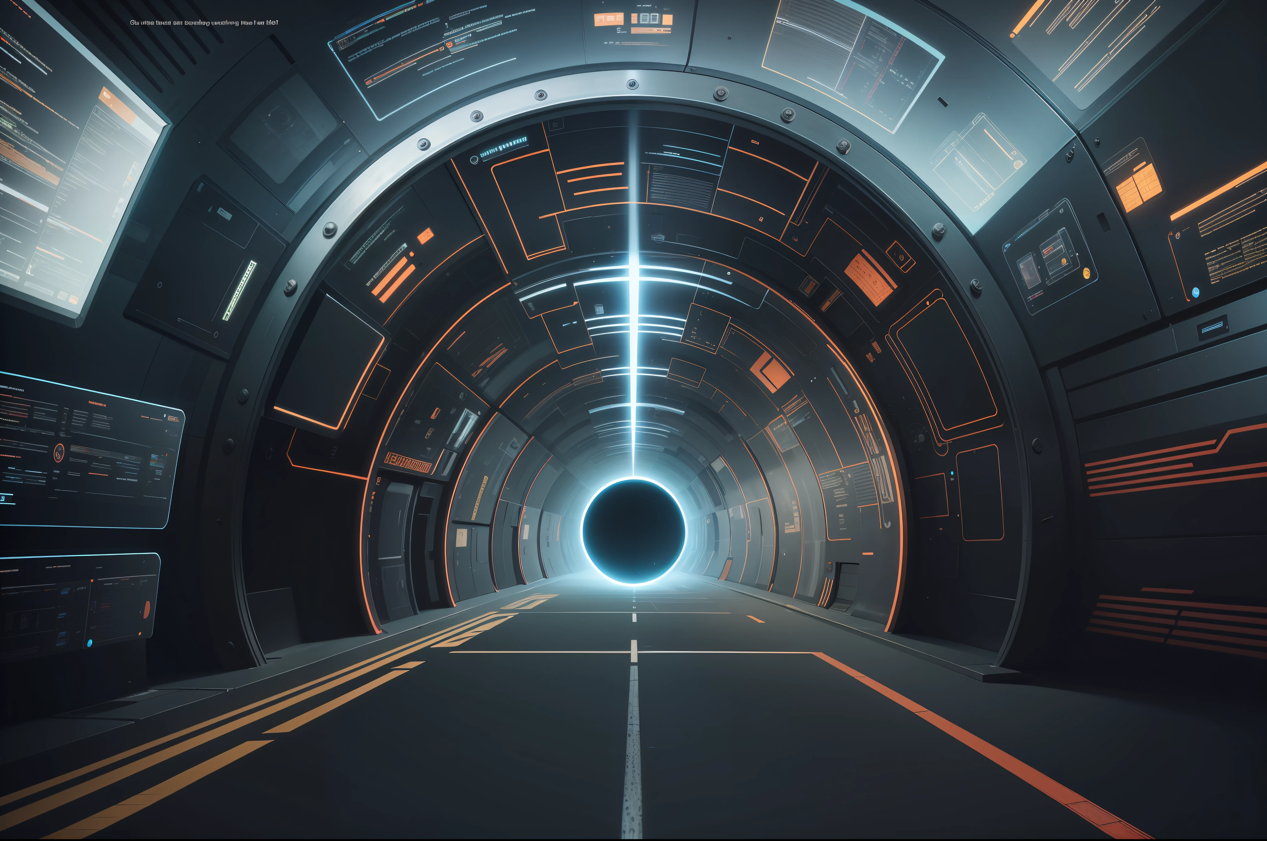 A space-time tunnel with a sense of technology