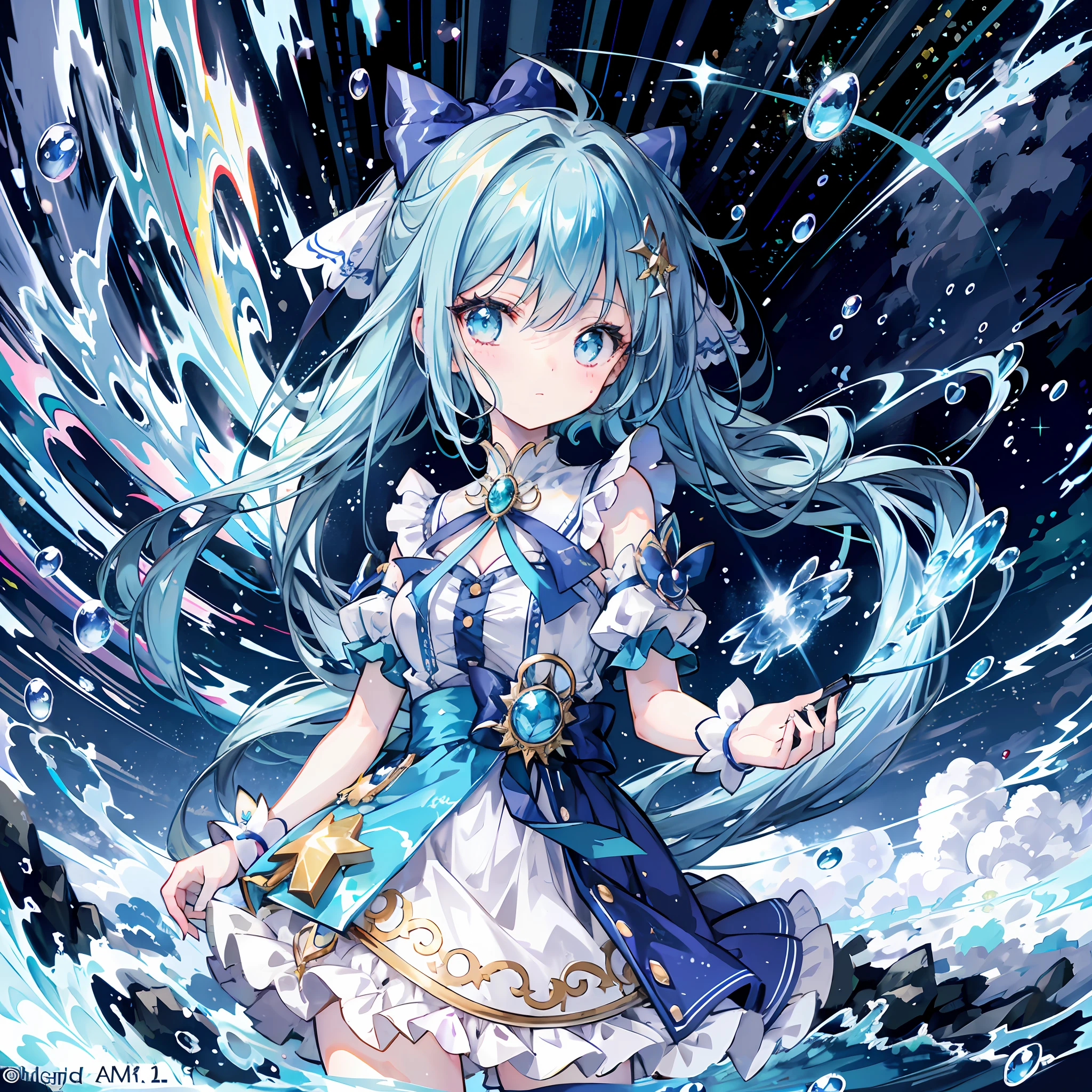 (Magical Girl)), ((Gorgeous Starry Background)), ((Ultra Detailed)), ((Best Illustration)), ((Movie Lighting)), Dynamic Angle, Floating, Fine, (Flash: 1.2), (Shine: 1.2), (Shine: 1.2), Classic, (Drawing: 1.1), (Sketch: 1.1), (Best Quality), (Illustration: 1.2), (Anime Style), (Solo), Beautiful Detailed Face, (Cute Face: 1.3), (Big Eyes)), Colored hair, (long hair: 1.2), (flowing hair: 1.2), (magical girl costume), detail, (sparkling wand: 1.3), (magic effect: 1.3), (flowing dress: 1.2), (cute boots: 1.1), (transparent fabric: 1.1), (flickering: 1.2), (glow: 1.2), (sparkle: 1.2), (sparkle: 1.2), (sparkle: 1.2), (shimmer: 1.2)