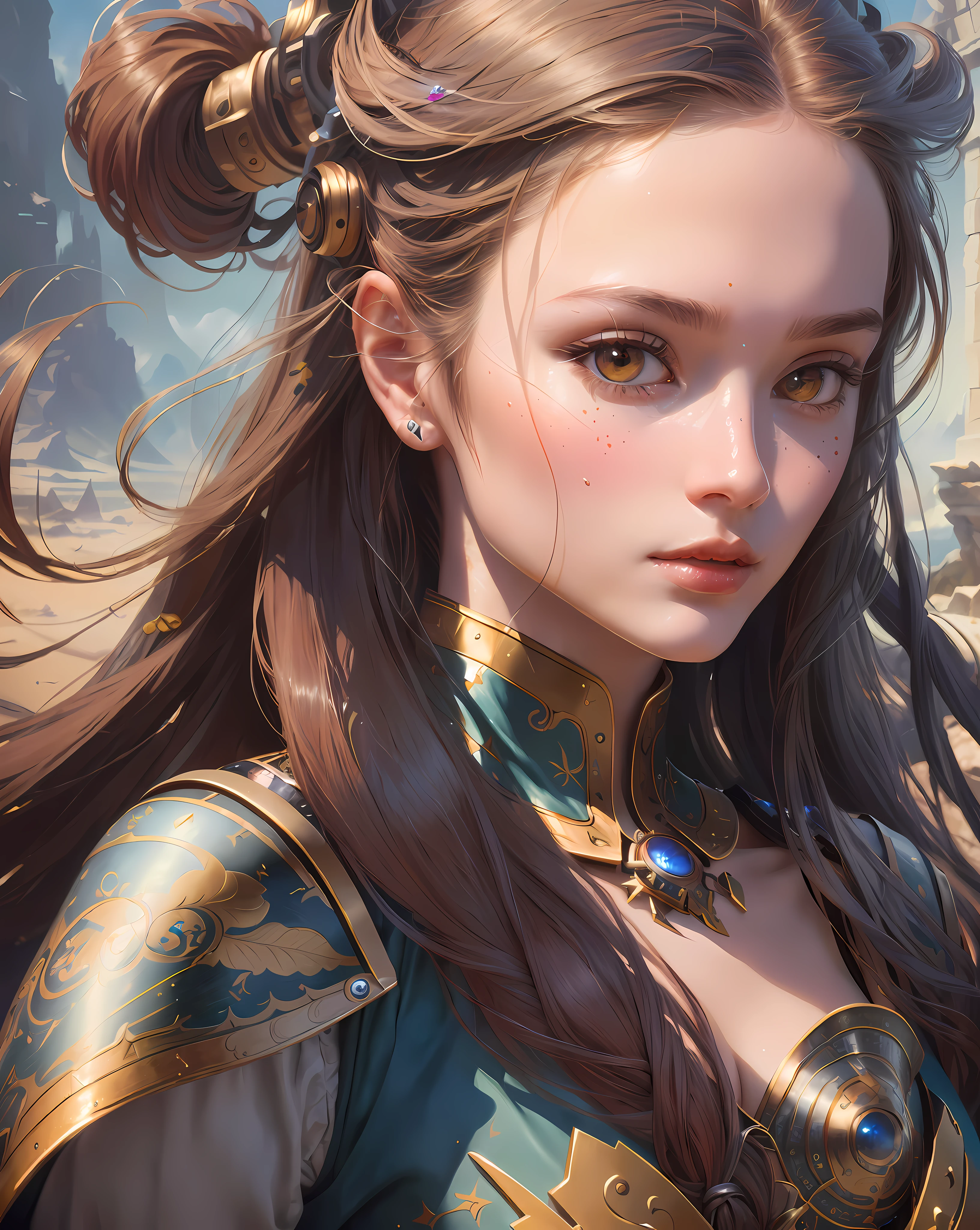 ((Best Quality)), (Masterpiece)), (Details), Ultra-Realistic 8k ,Close-up Figure, Long Hair, (Fantasy Art:1.3), Very Beautiful Cyborg Girl, Very Detailed Face, (Beautiful and Aesthetic:1.2), Beautiful Artwork Illustration, (Portrait Composition:1.3), (8k Resolution:1.2)