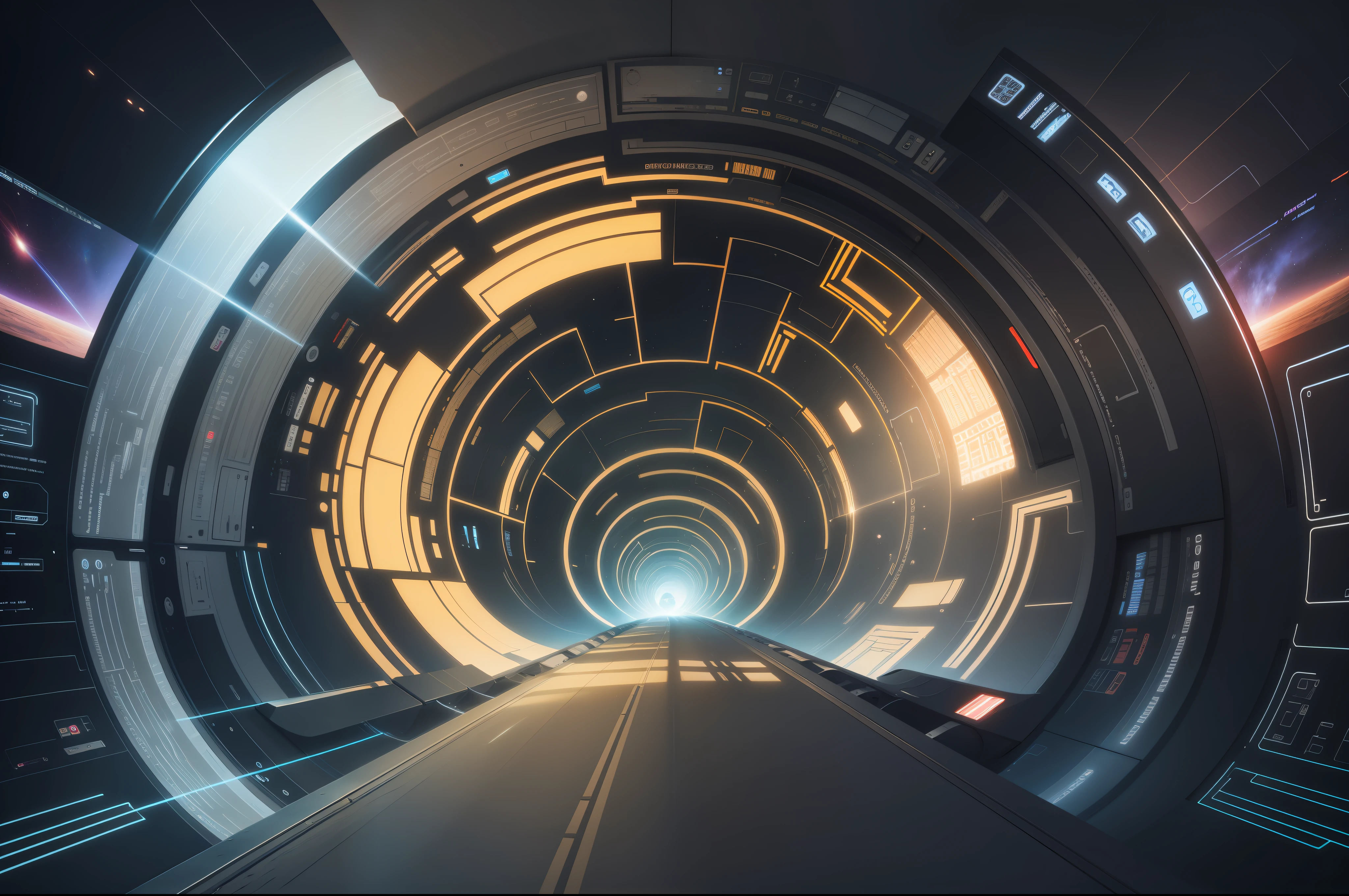 A space-time tunnel with a sense of technology