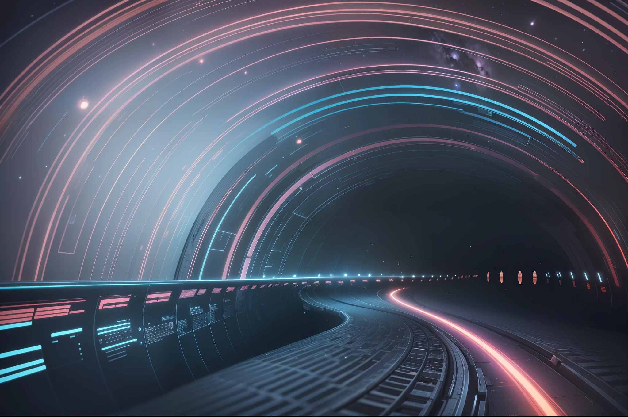 A space-time tunnel with a sense of technology