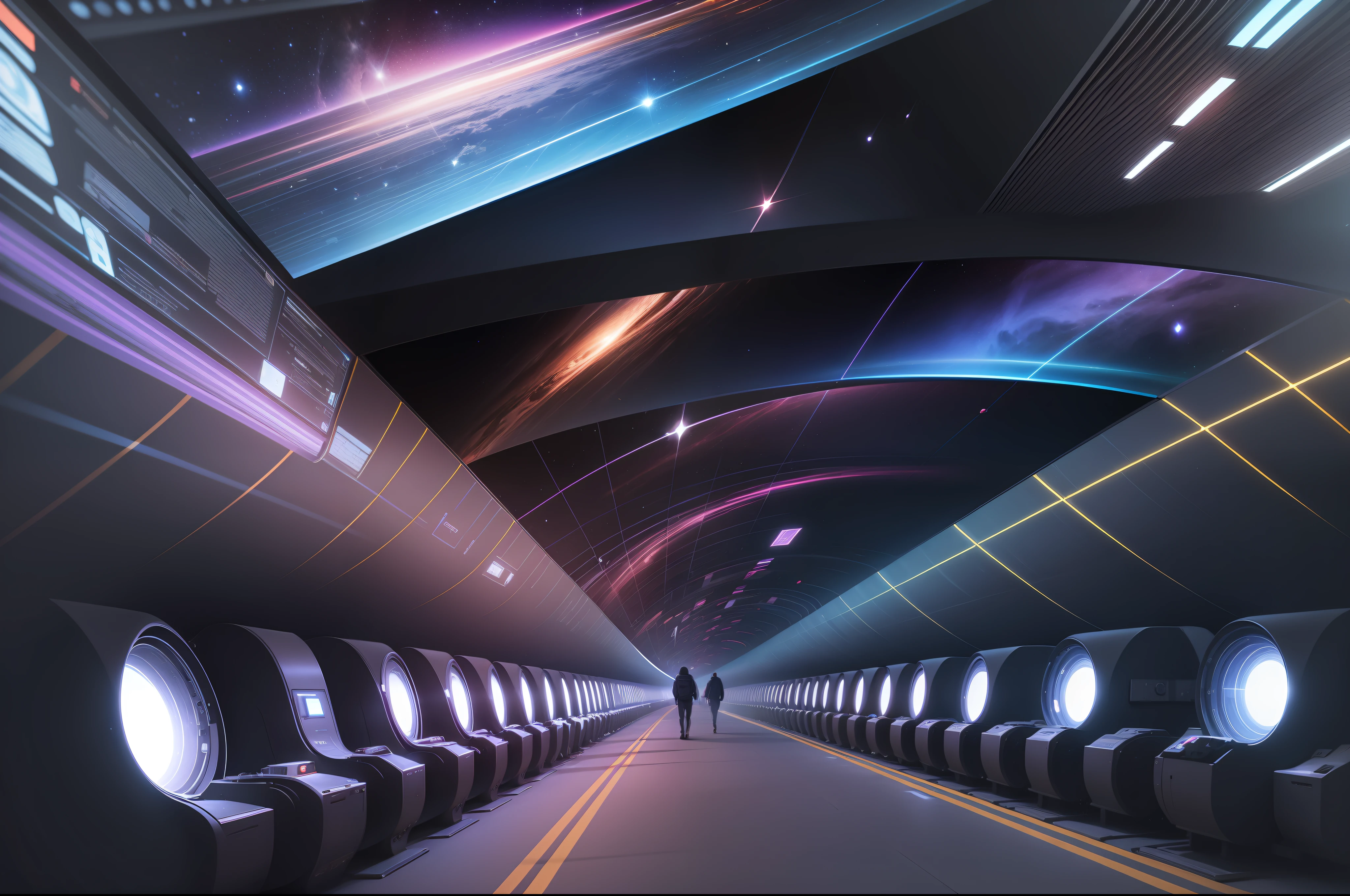 A space-time tunnel with a sense of technology