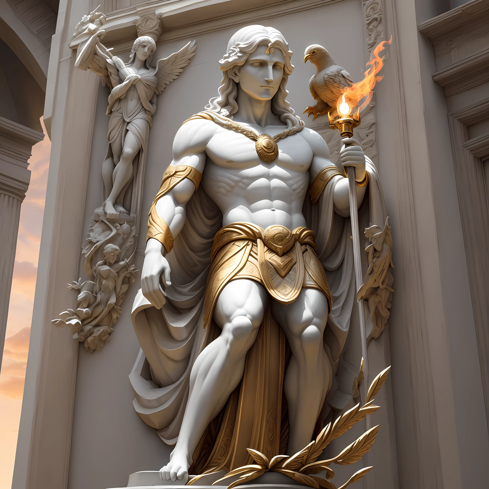 Image of the god Prometheus adapted for the Basileus.tv channel, which works with continuous improvement:
Prometheus is depicted in a majestic pose, holding a torch in one hand, symbolizing the fire of knowledge and innovation. Instead of traditional currents, it is surrounded by guests, representing progress and constant evolution. His vision is determined and inspiring, conveying the message of continuous improvement and search for improvement.
Around Prometheus are keywords related to the theme of the Basileus.tv channel, such as "Innovation", "Learning", "Growth" and "Personal Development". These words are arranged dynamically, as if flowing toward the Greek god, representing the continuous flow of knowledge and improvement.