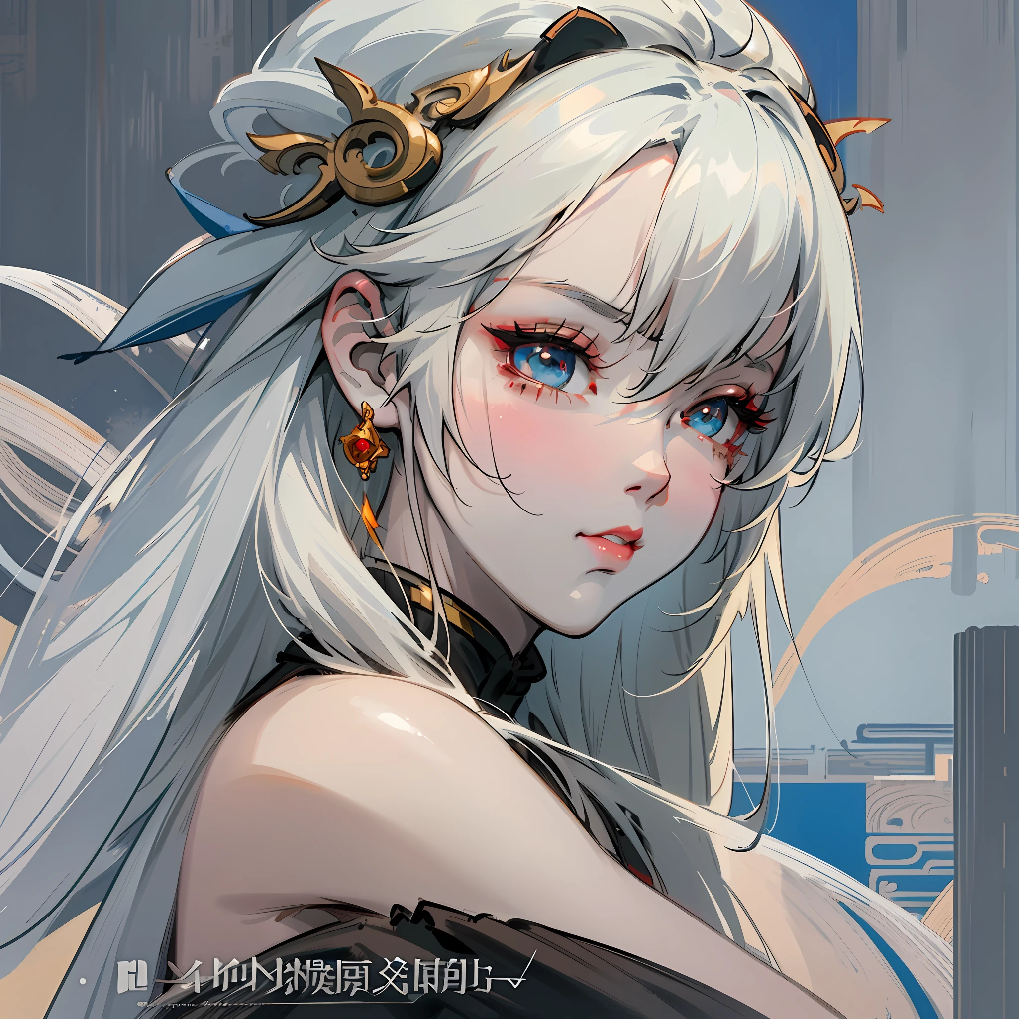 a close up of a woman with white hair and a white mask, beautiful character painting, guweiz, artwork in the style of guweiz, white haired deity, by Yang J, epic exquisite character art, stunning character art, by Fan Qi, by Wuzhun Shifan, guweiz on pixiv artstation