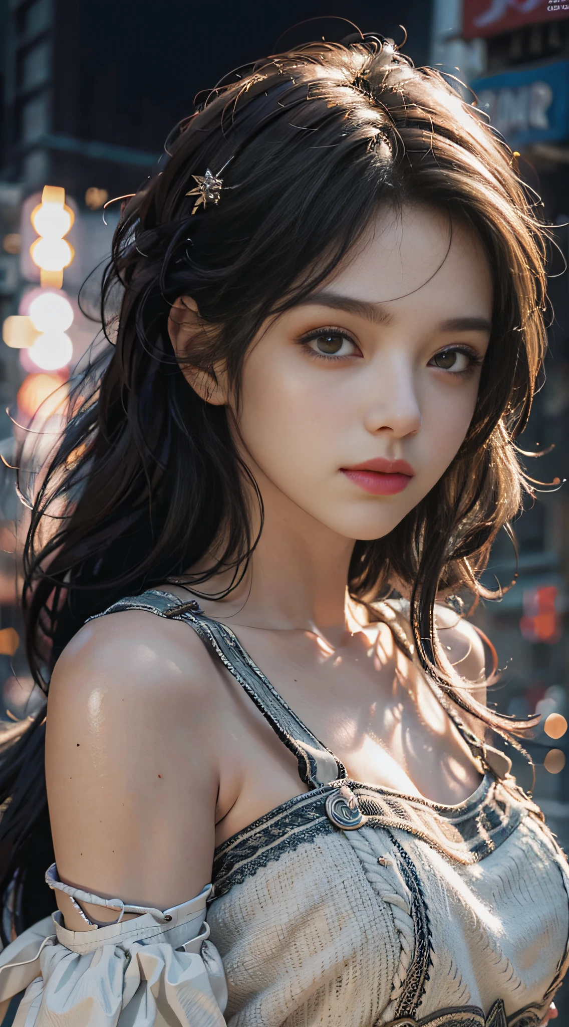 Best Quality, Masterpiece, Ultra High Resolution, (Realisticity: 1.4), Original Photo, 1Girl, Cinematic Lighting