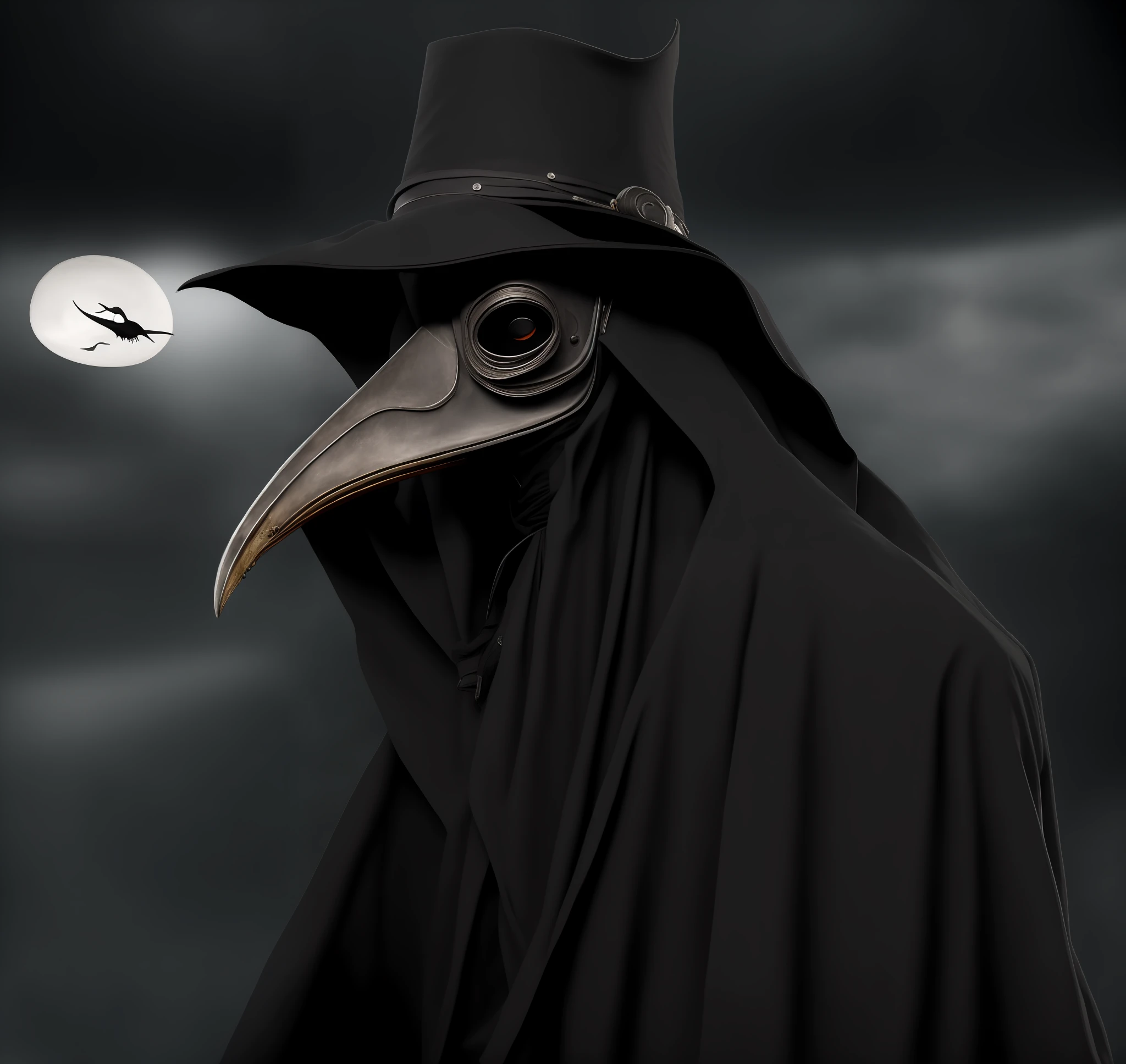 Arafed plague man in a black hat and strange robes with a long beak, plague doctor, plague doctor, plague doctor mask, plague father, plague mask, cowboy plague doctor, white plague doctor mask, plague, mysterious man, white man with black cloth mask, plague and fever. Full Body, Avantgarde 4K Wallpaper