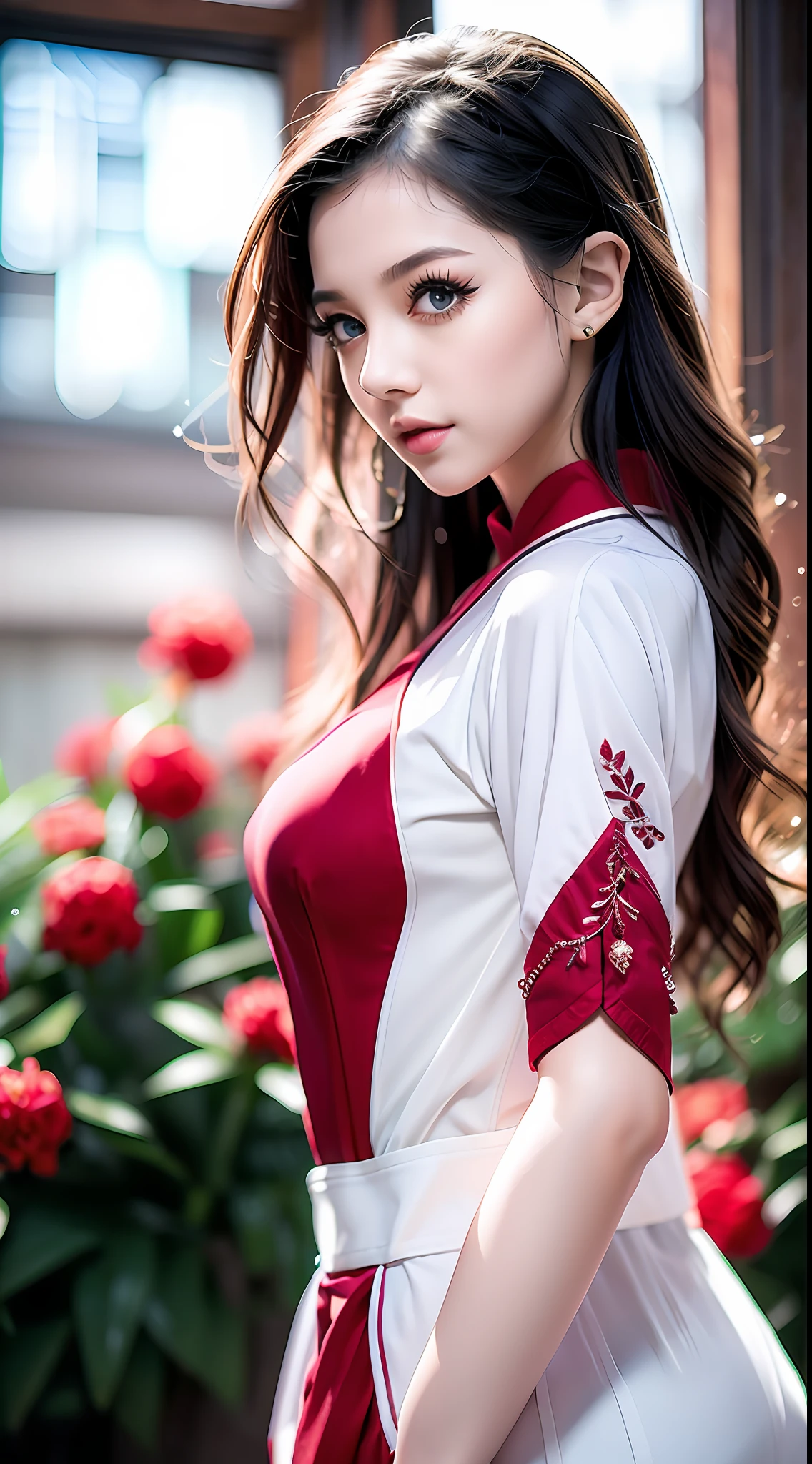 Photo,best quality,highest resolution,8k,most beautiful girl, beautiful face, lush body, perfect, very well detailed skin, wide hips, narrow waist,erotically sensual schoolgirl dress sexy schoolgirl --auto --s2