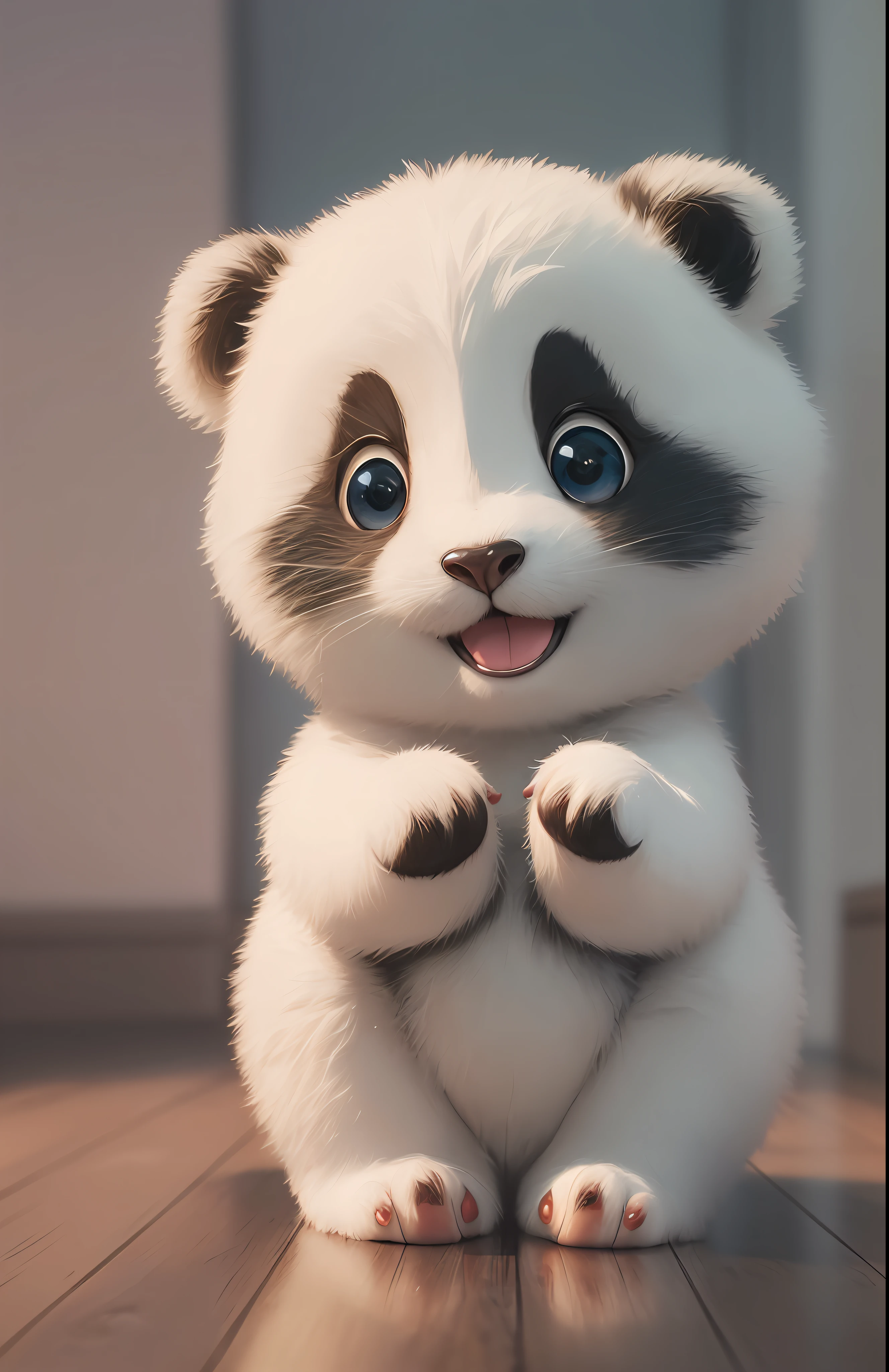 (masterpiece), (best quality), (ultra-detailed), (full body:1.2), Super cute, Baby, Pixar, Baby panda in pajamas, Big bright eyes, Fluffy, Smile, Delicate and fine, Fairy tales, Incredibly high detailed, Pixar style, Bright color palette, Natural light, Simple background with pure color, Octane render, Trending on Artstation, Gorgeous, Ultra wide angle, 8k, HD, Realistic --auto --s2