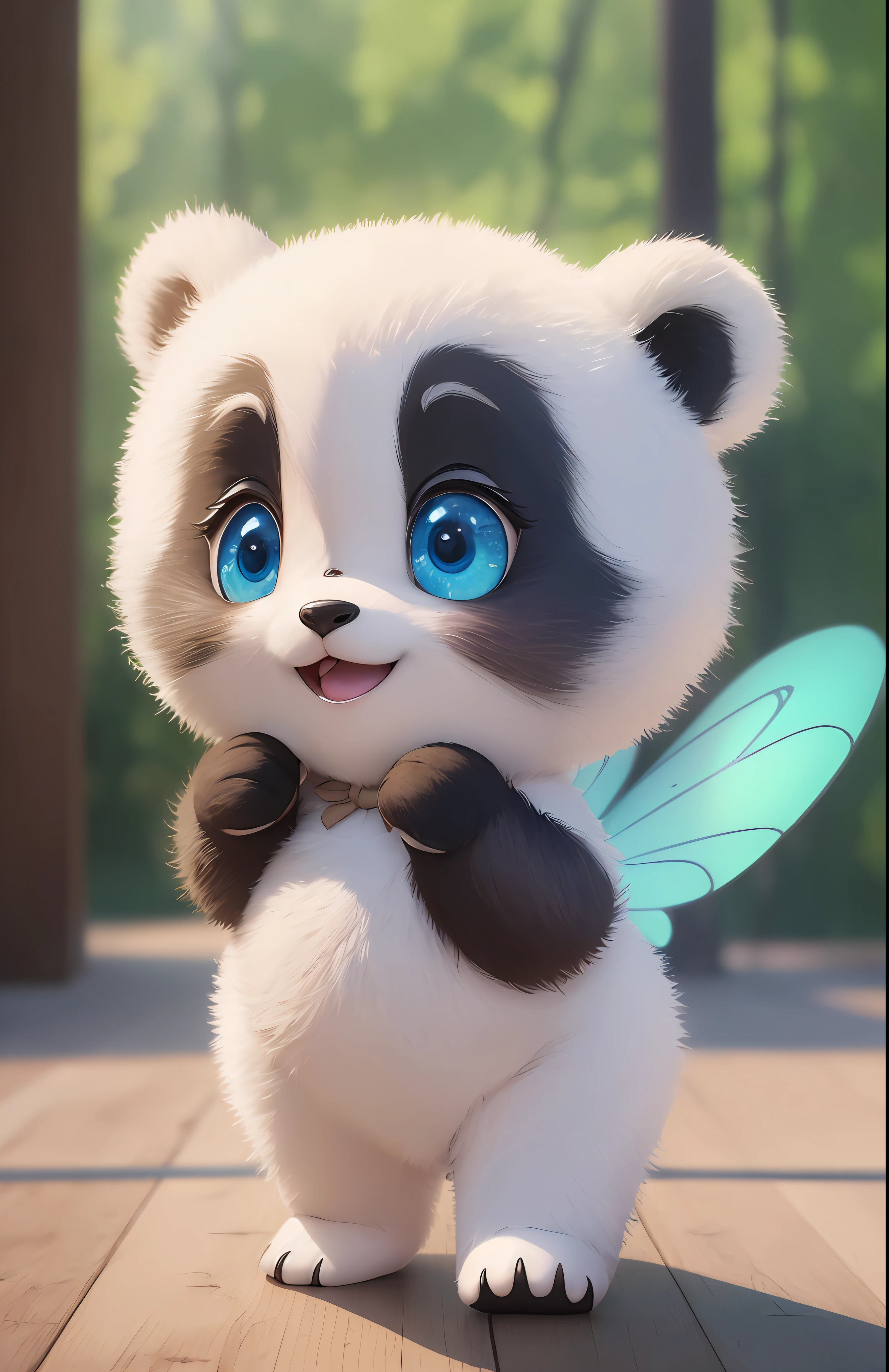 (masterpiece), (best quality), (ultra-detailed), (full body:1.2), Super cute, Baby, Pixar, Baby panda in pajamas, Big bright eyes, Fluffy, Smile, Delicate and fine, Fairy tales, Incredibly high detailed, Pixar style, Bright color palette, Natural light, Simple background with pure color, Octane render, Trending on Artstation, Gorgeous, Ultra wide angle, 8k, HD, Realistic --auto --s2