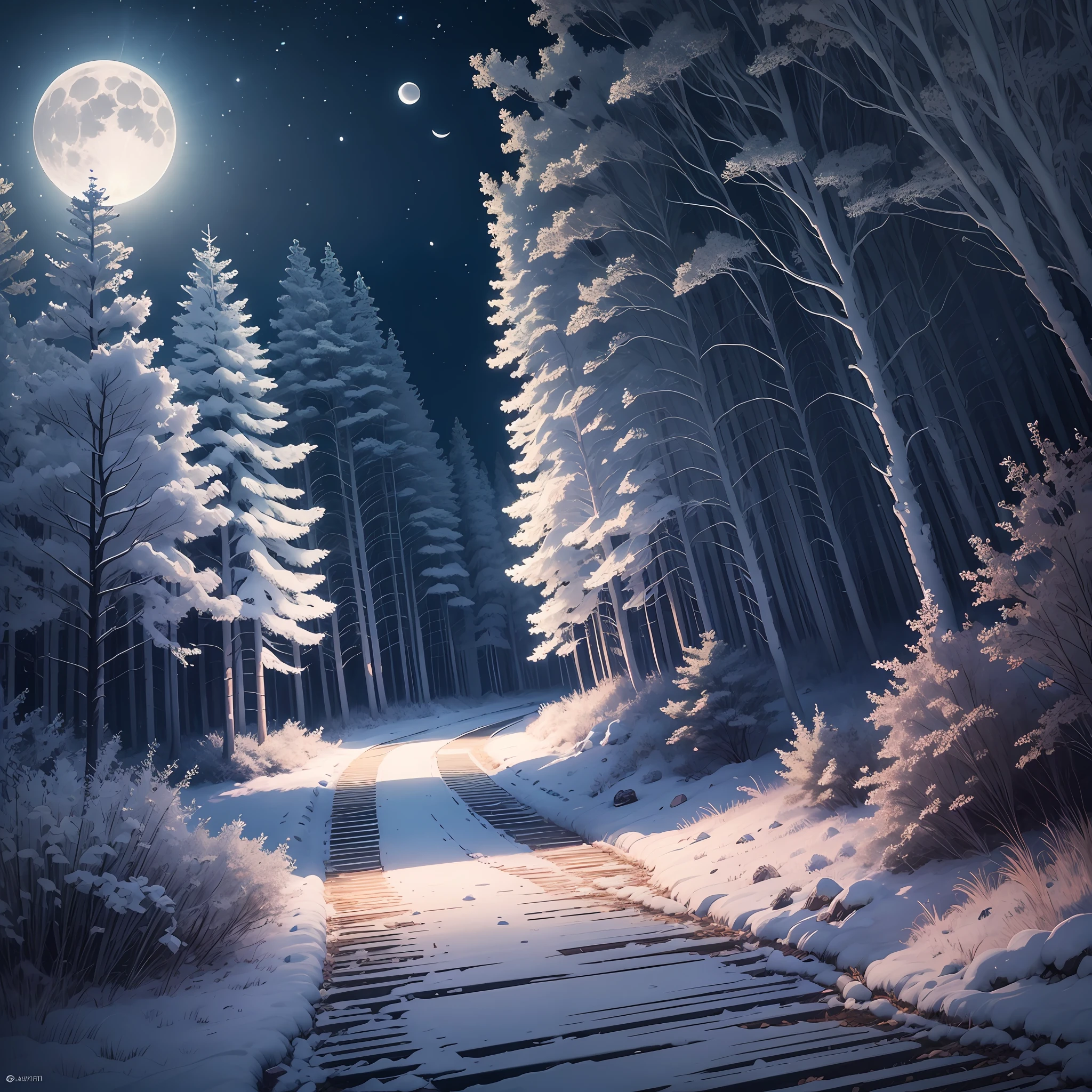 The bright moon seems to be the pearl of the night,
Deep in the forest to find light and enjoy the bright moon.
The moonlight is like frost on the earth,
Mochizuki misses his hometown. --auto --s2