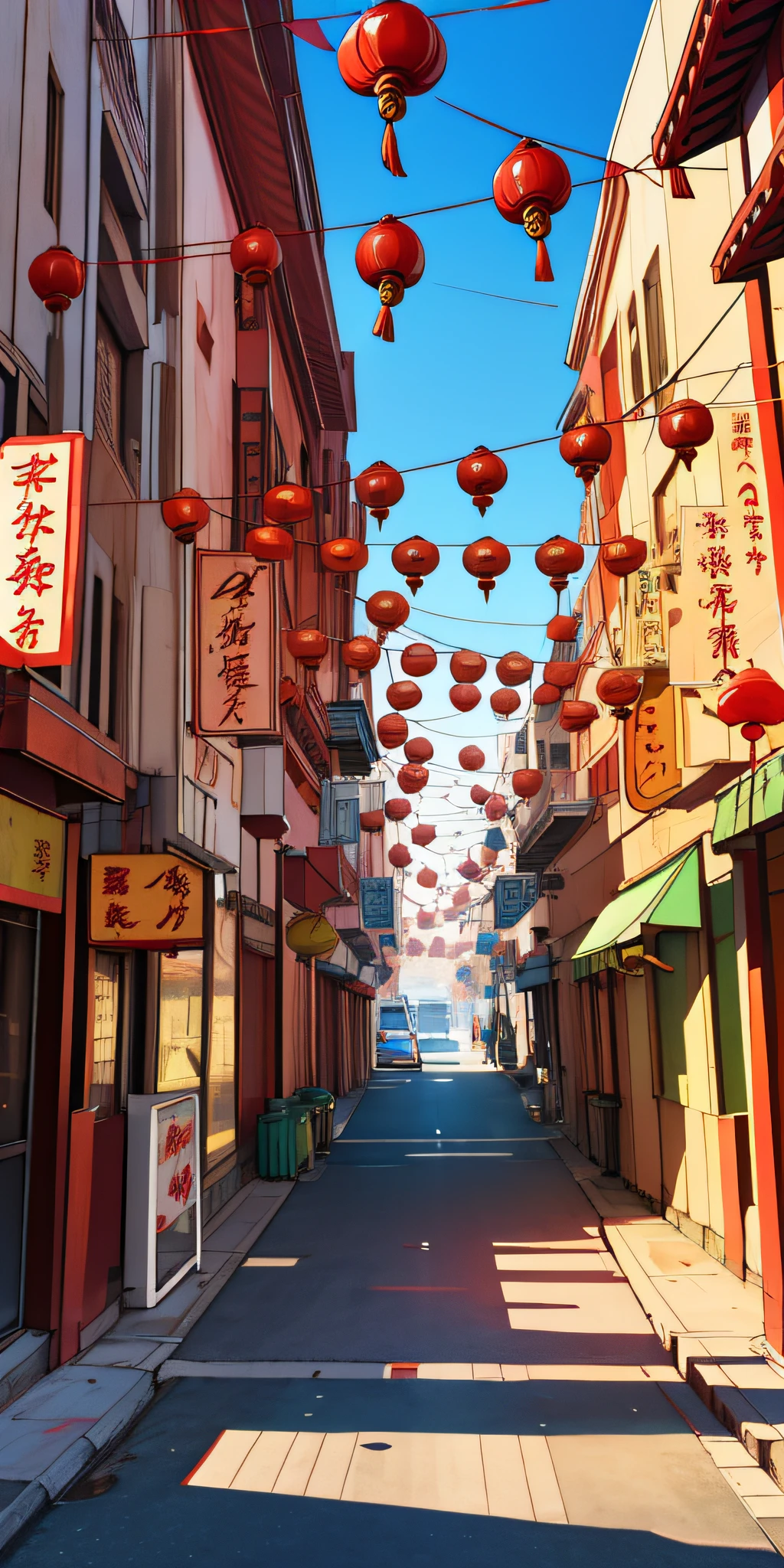 Chinatown with no people at all