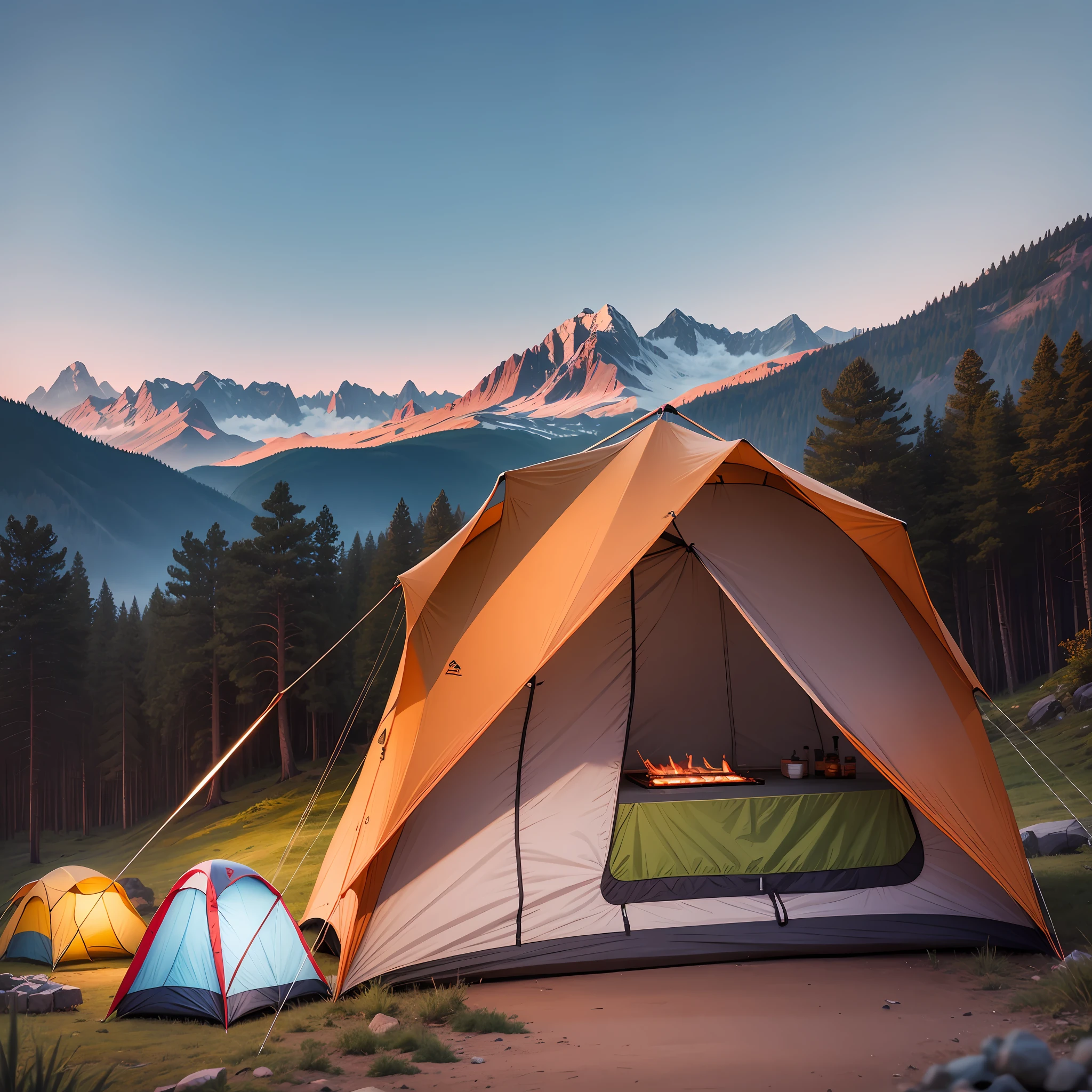 Outdoor, Camping, BBQ, Ultra Detail, 8k
