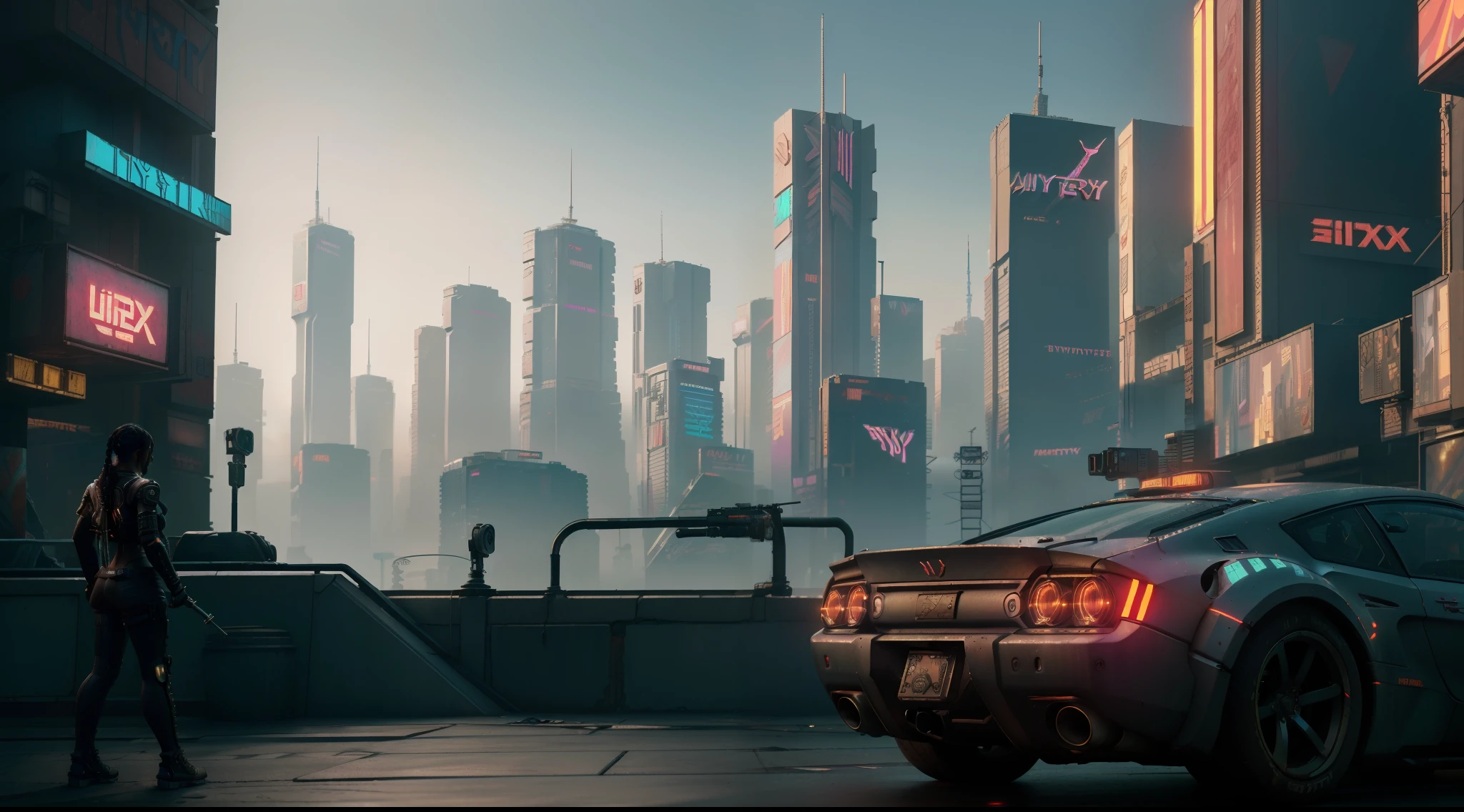 ((Best quality)), ((masterpiece)), (highly detailed:1.3), 3D,detailed street scene of a neon lit (cyberpunk:1.4) mega city, towering buildings,detailed shops,futuristic technology,HDR (High Dynamic Range),Ray Tracing,NVIDIA RTX,Super-Resolution,Unreal 5,Subsurface scattering,PBR Texturing,Post-processing,Anisotropic Filtering,Depth-of-field,Maximum clarity and sharpness,Multi-layered textures,Albedo and Specular maps,Surface shading,Accurate simulation of light-material interaction,Perfect proportions,Octane Render,Two-tone lighting,Low ISO,White balance,Rule of thirds,8K RAW,
