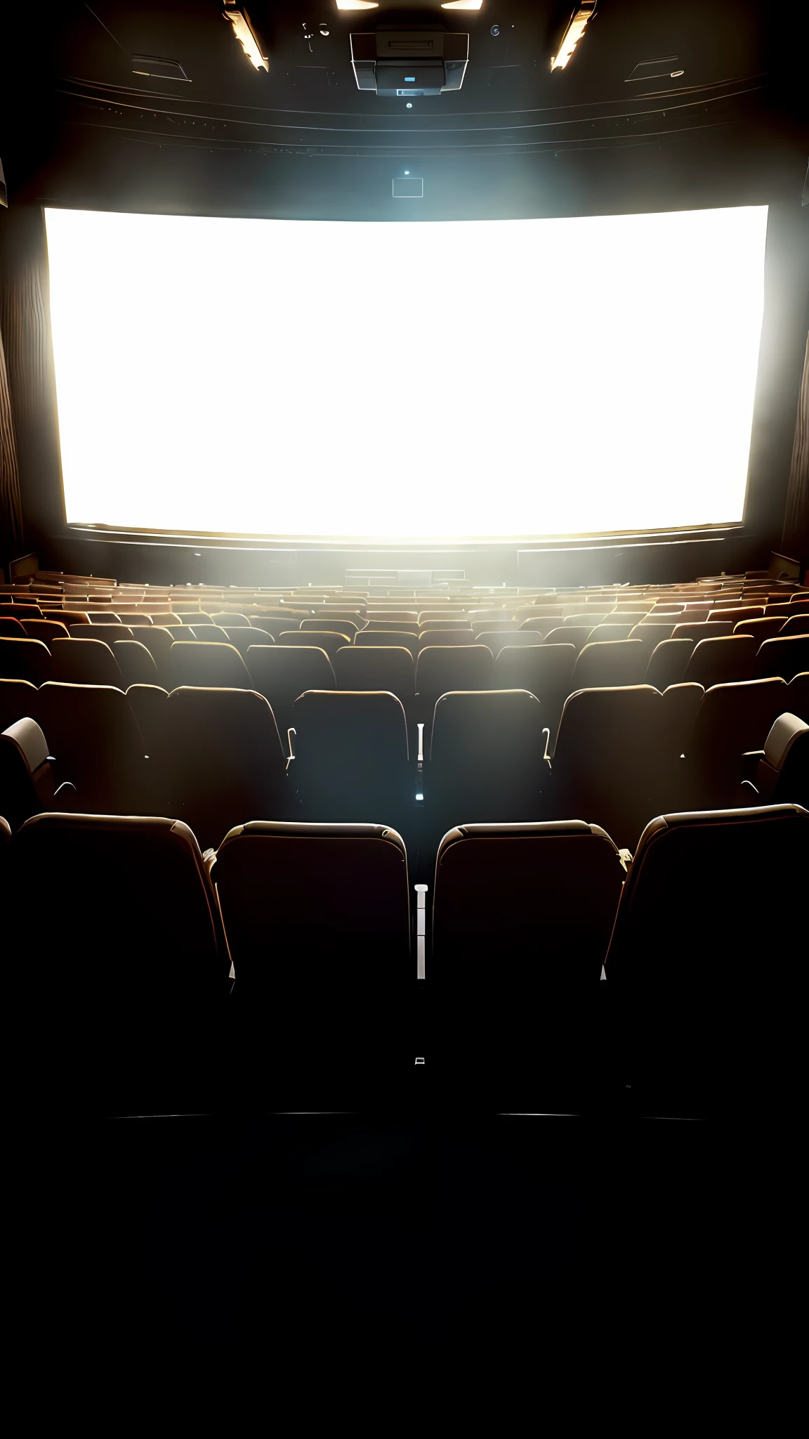 Theater with a lot of chairs with projector screen, movie screen, realistic cinema 4 D rendering, perfect cinema lighting, extremely beautiful light and shadow, movie background, IMAX 7 0mm octane 3D rendering, movie screen photo, movie wide angle lens, shooting movie view from lower angle, movie IMAX lens, in cinema, movie movie images, cinema, IMAX rendering