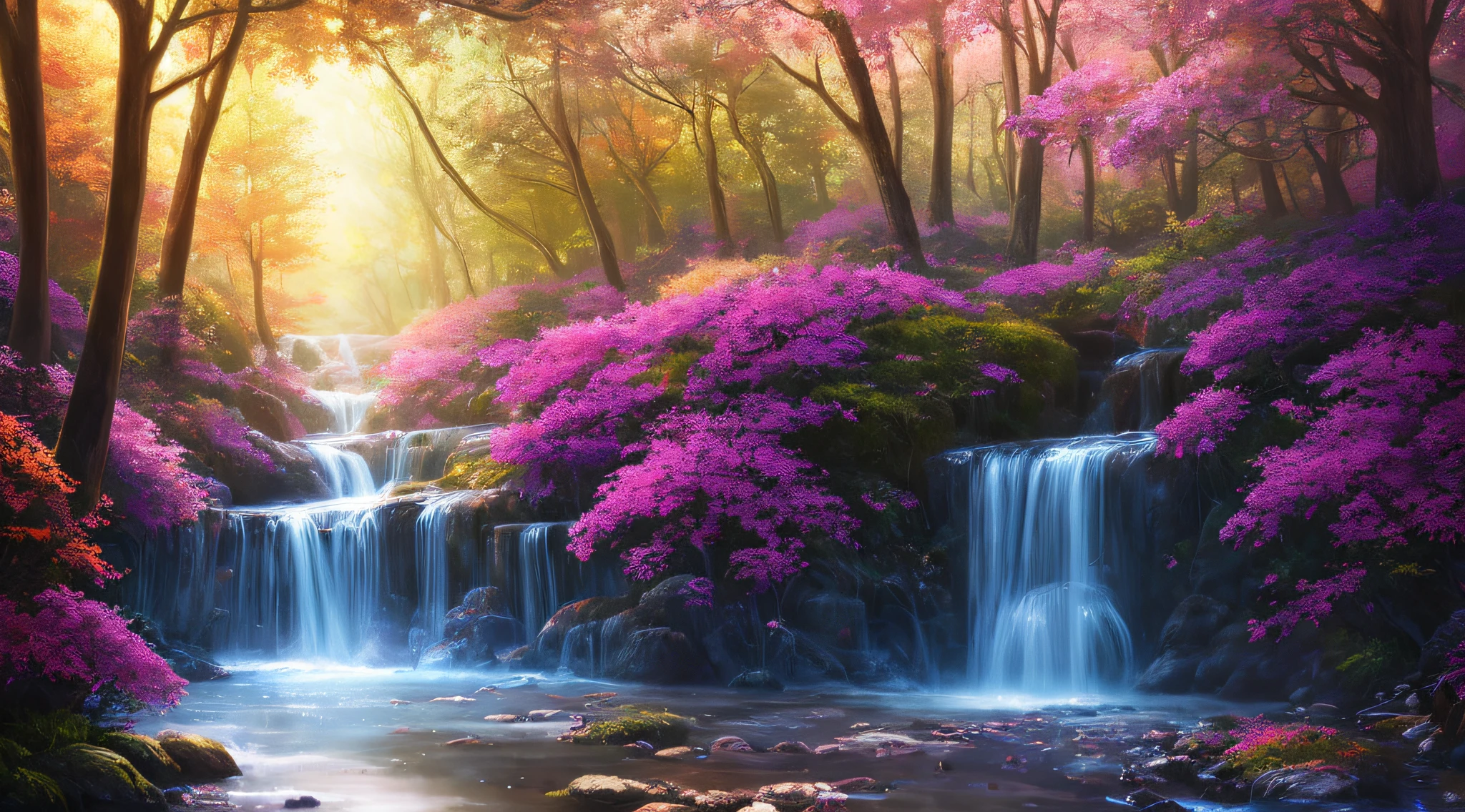 masterpiece, best quality, high quality,extremely detailed CG unity 8k wallpaper, An enchanting and dreamy scene of a fantasy forest, with towering trees, glowing mushrooms, and hidden fairy glens, creating a sense of mystique and enchantment, artstation, digital illustration, intricate, trending, pastel colors, oil paiting, award winning photography, Bokeh, Depth of Field, HDR, bloom, Chromatic Aberration ,Photorealistic,extremely detailed, trending on artstation, trending on CGsociety, Intricate, High Detail, dramatic, art by midjourney