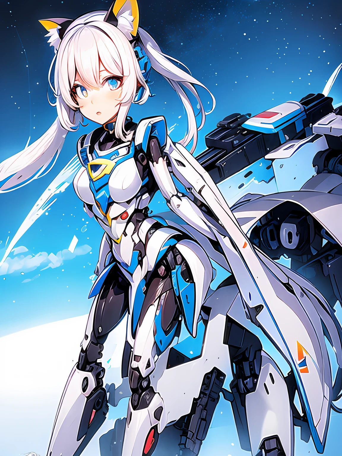 Cat-eared mecha girl