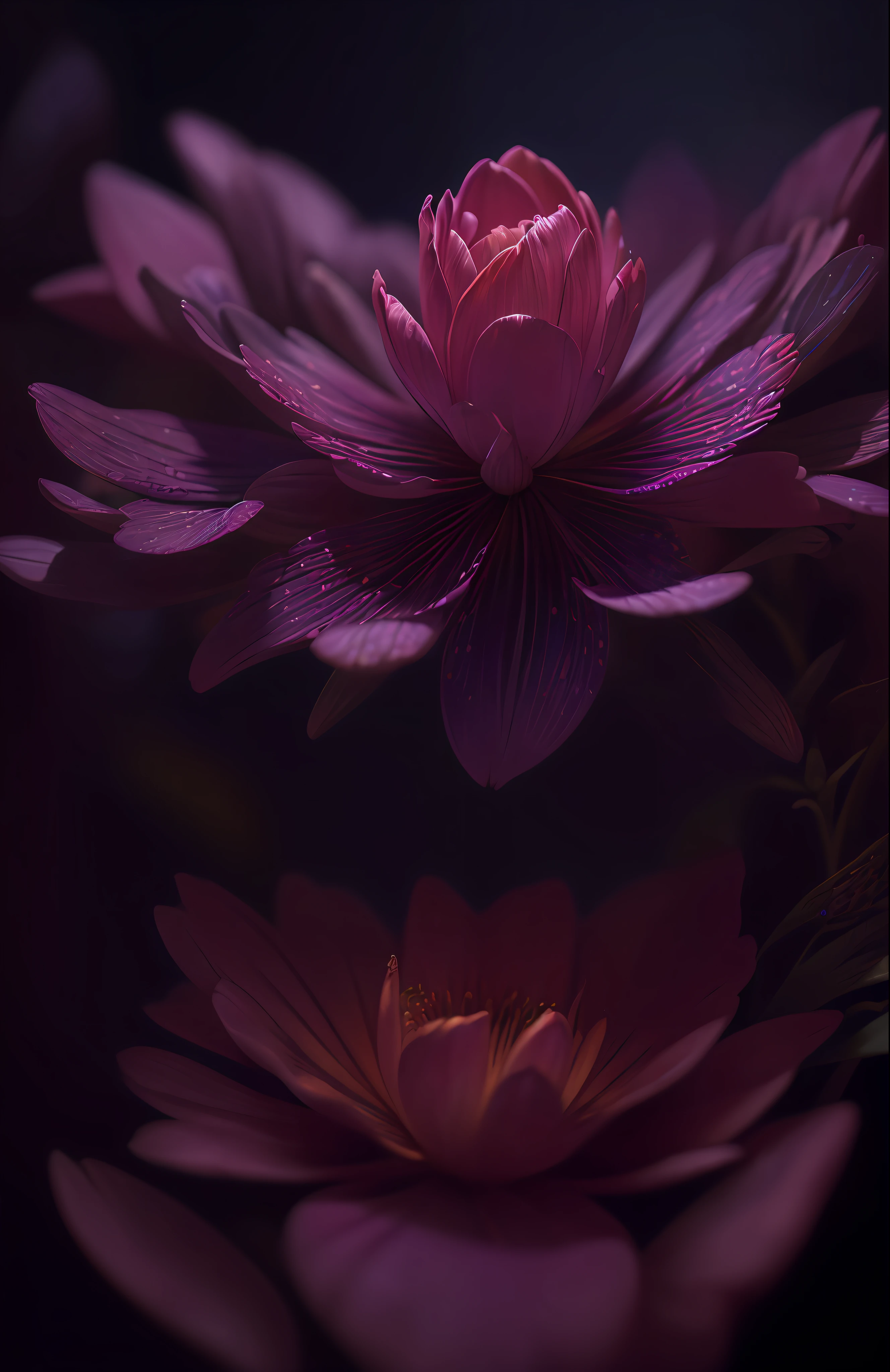 A flower by Casey Weldon, Olga Kvasha, Miho Hirano, hyperdetailed intricately detailed gothic art trending on Artstation triadic colors Unreal Engine 5 detailed matte painting, deep color, fantastical, intricate detail, splash screen, complementary colors, fantasy concept art, 8k resolution, gothic deviantart masterpiece, (dark shot:1.4), art by greg rutkowski and artgerm, soft cinematic light, adobe lightroom, photolab, hdr, intricate, highly detailed, (depth of field:1.4)