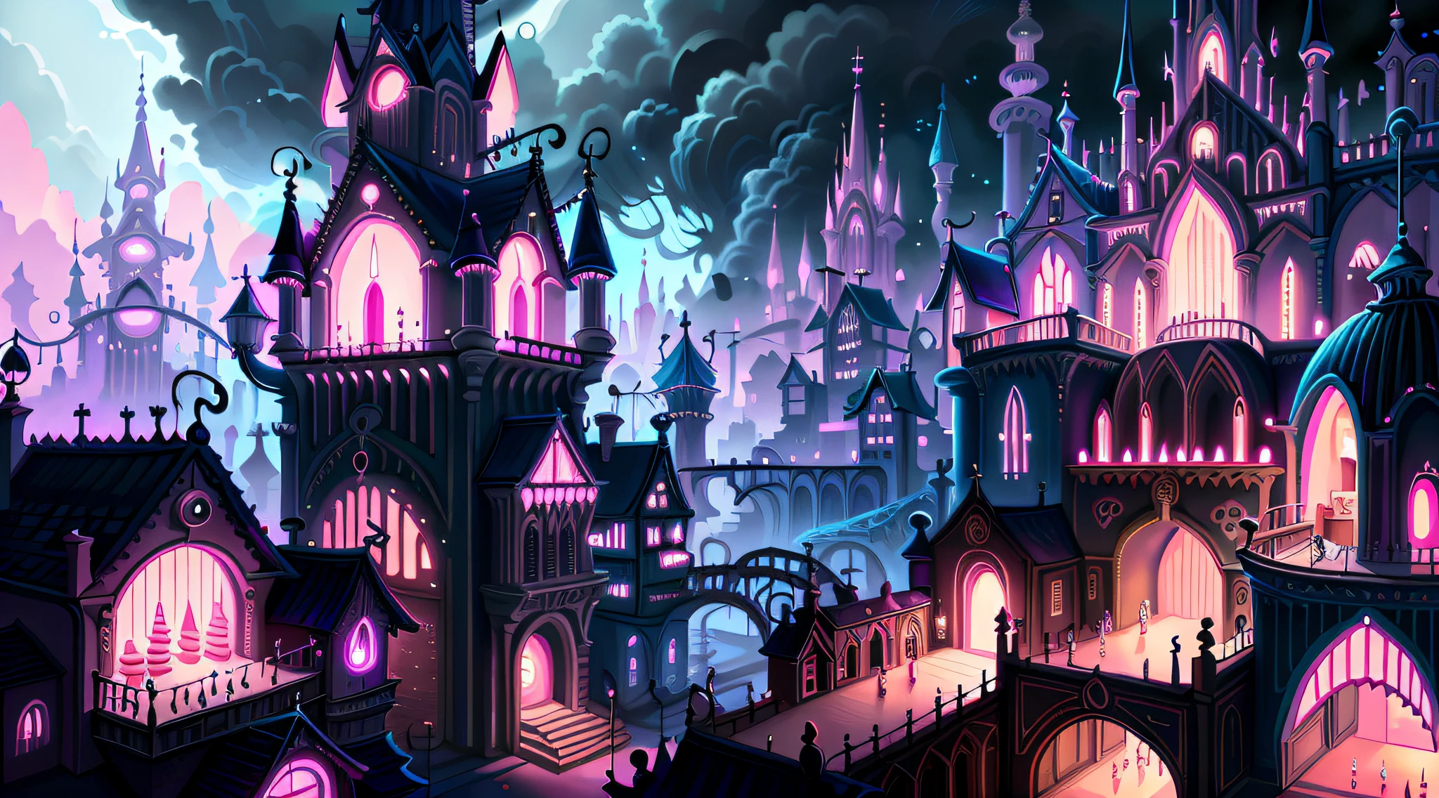 PastelGothAI city ,
