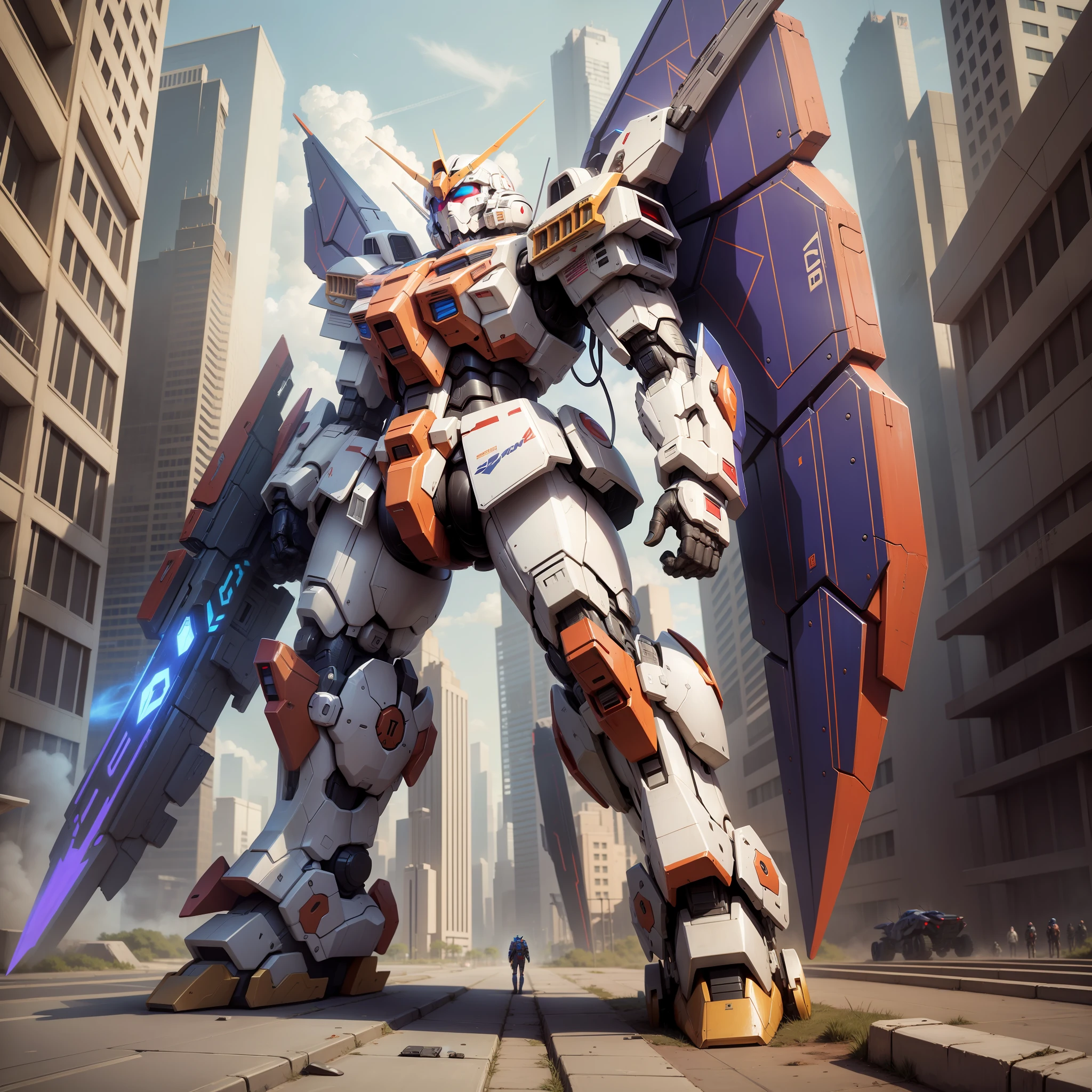Wings of an Angel Giant Robot Cyberpunk Sci-Fi Gundam Top Quality Masterpiece Beam Saber Robot Future World